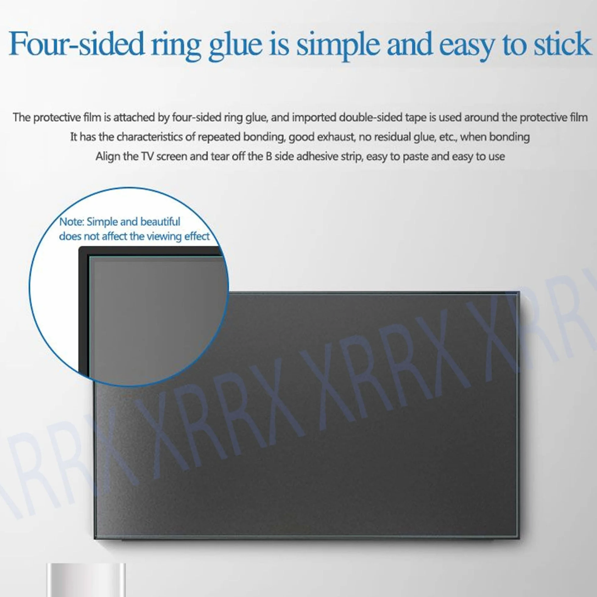 z AntiGlare-65in LCD Ochrona oczu Film telewizyjny AntiBlue Light Brak bąbelków przed zarysowaniami dla telewizorów HDTV LED, 4K OLED i QLED,Folia ochronna na ekran telewizora