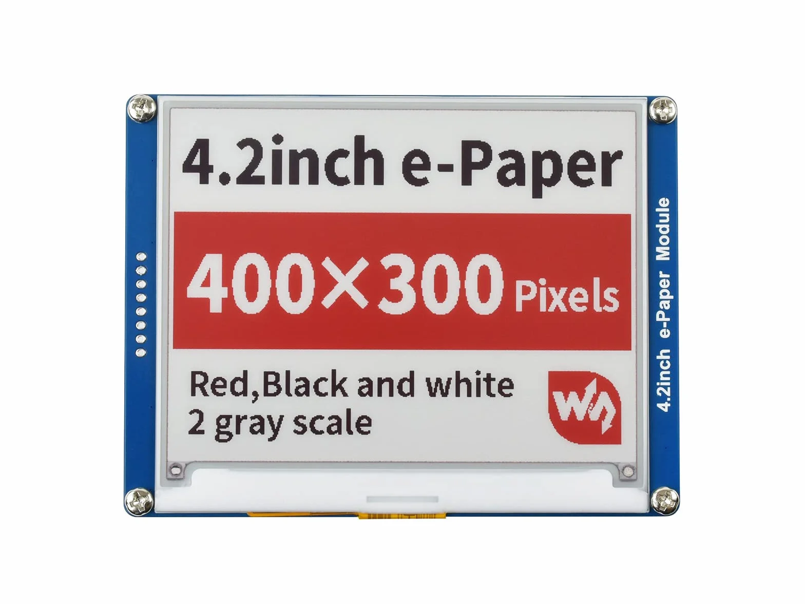 Waveshare 4.2 Inch E-Paper Display Module(B),400x300 Resolution Red Black White Three-Color E-Ink Screen Electronic Paper Module for Raspberry Pi/Jetson Nano/STM32 via SPI Interface