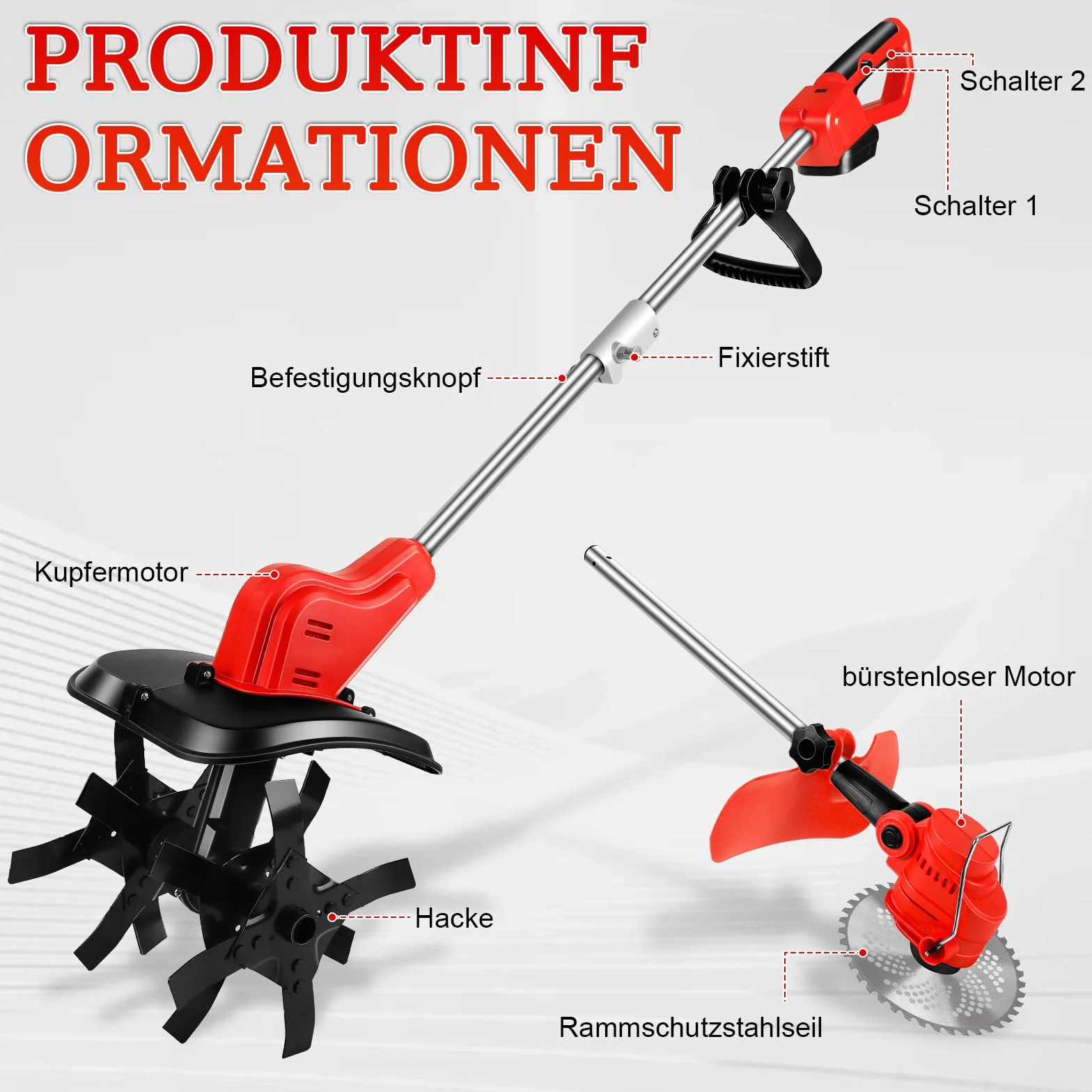 Makita Bezprzewodowy frez elektryczny 2 w 1 18 V 8 cali bezszczotkowa przecinarka do trawy