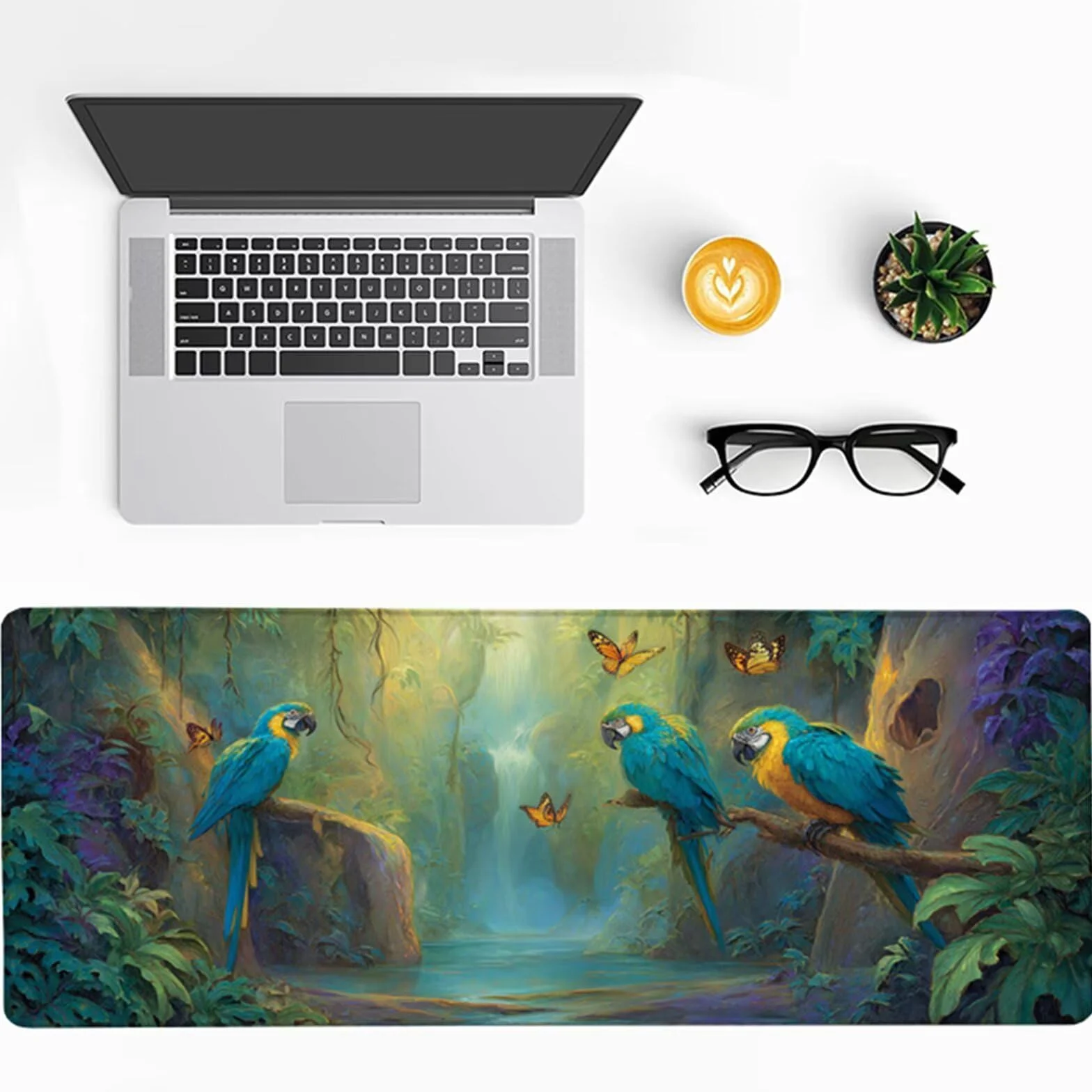 Motylowa podkładka pod mysz do gier 1200 x 600 x 3 mm, mata na biurko XXL ptak, mata na biurko z antypoślizgową gumową podstawą, podkładka pod mysz z szytymi krawędziami, akcesoria do gier, do PC V