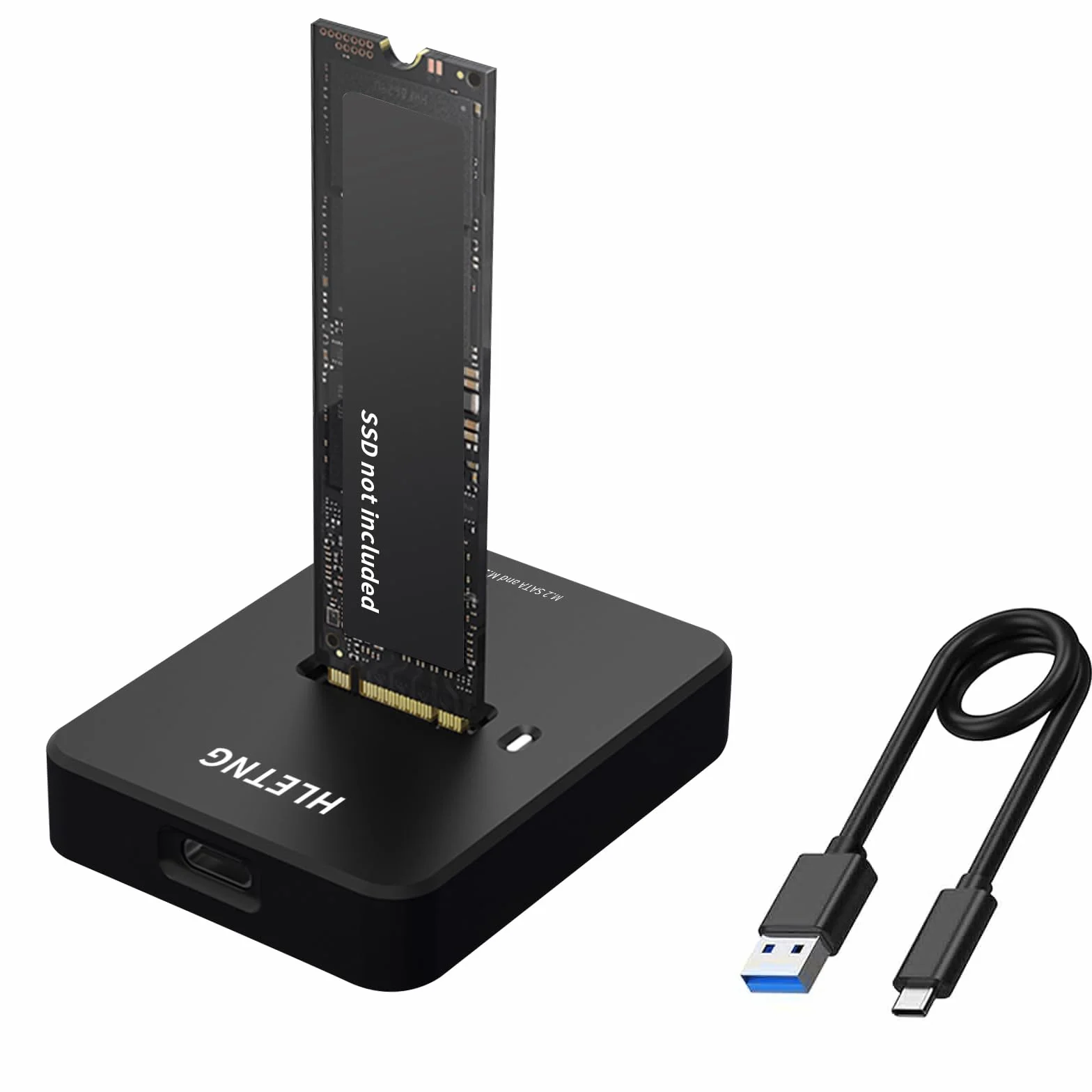 NVMe stacja dokująca M.2 na USB, zewnętrzny czytnik M.2 NVMe SSD, adapter do dysków SSD PCIe NVMe i M.2 SATA