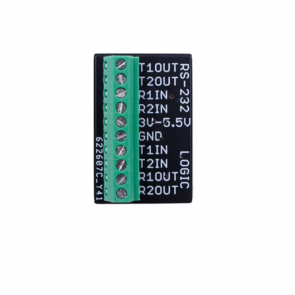 Treedix 2 szt. Mini RS232 na TTL MAX3232 adapter konwertujący płytka nadajnika-odbiornika Breakout Board 3V-5V