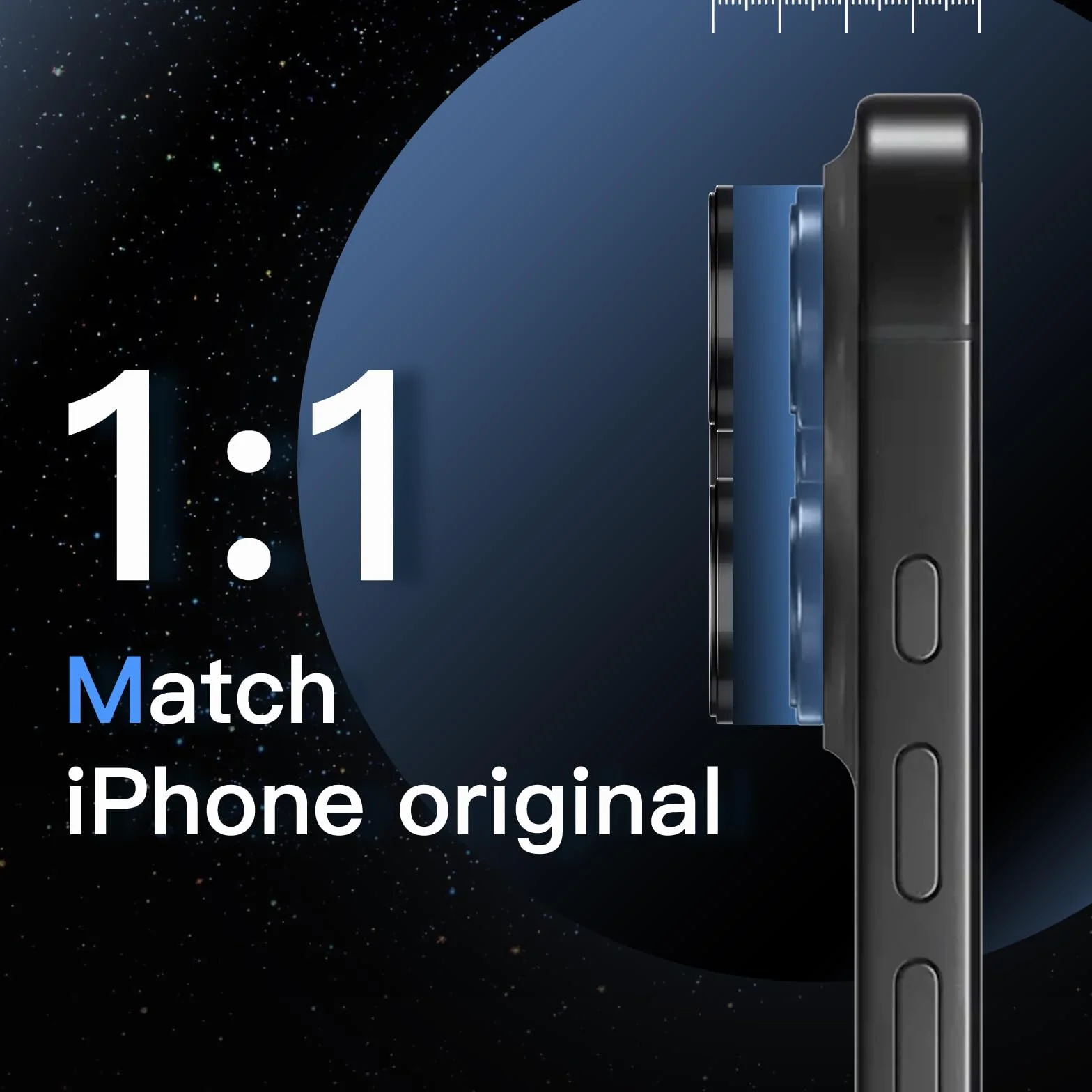 JETech Ochraniacz Obiektywu Aparatu dla iPhone 15 Pro 6,1 Cala i iPhone 15 Pro Max 6,7 Cala, 9H Szkło Hartowane Metalowa Indywidualnym Pierścieniem, HD Przejaśniać, 1 Zestaw (Tytan Czarny)