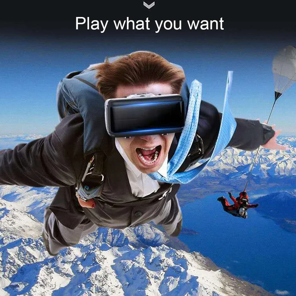 Okulary 3D, Virtual Reality, zestaw słuchawkowy, ochrona oczu, okulary VR do filmów 3D i gier, kontroler Bluetooth do iPhone 13 Pro Max/13 Pro/13/12/11, do Samsung Galaxy S21, Huawei, X. iaomi-Seria nie