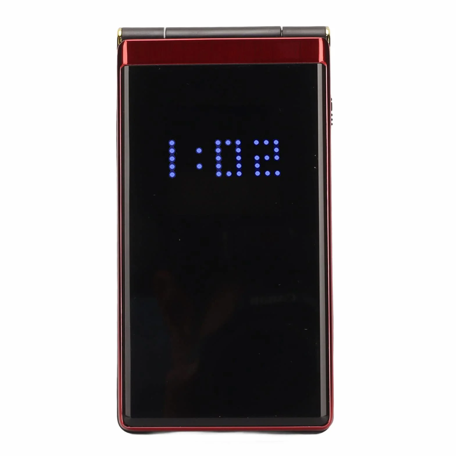 Odblokowany Telefon Komórkowy Flip dla Seniorów, 2G SOS Big Button Telefon Komórkowy z 2,8-calowym Wyświetlaczem LCD i dużą klawiaturą, 5900mAh Długi Tryb Czuwania, 32MB Pamięci (Czerwony)