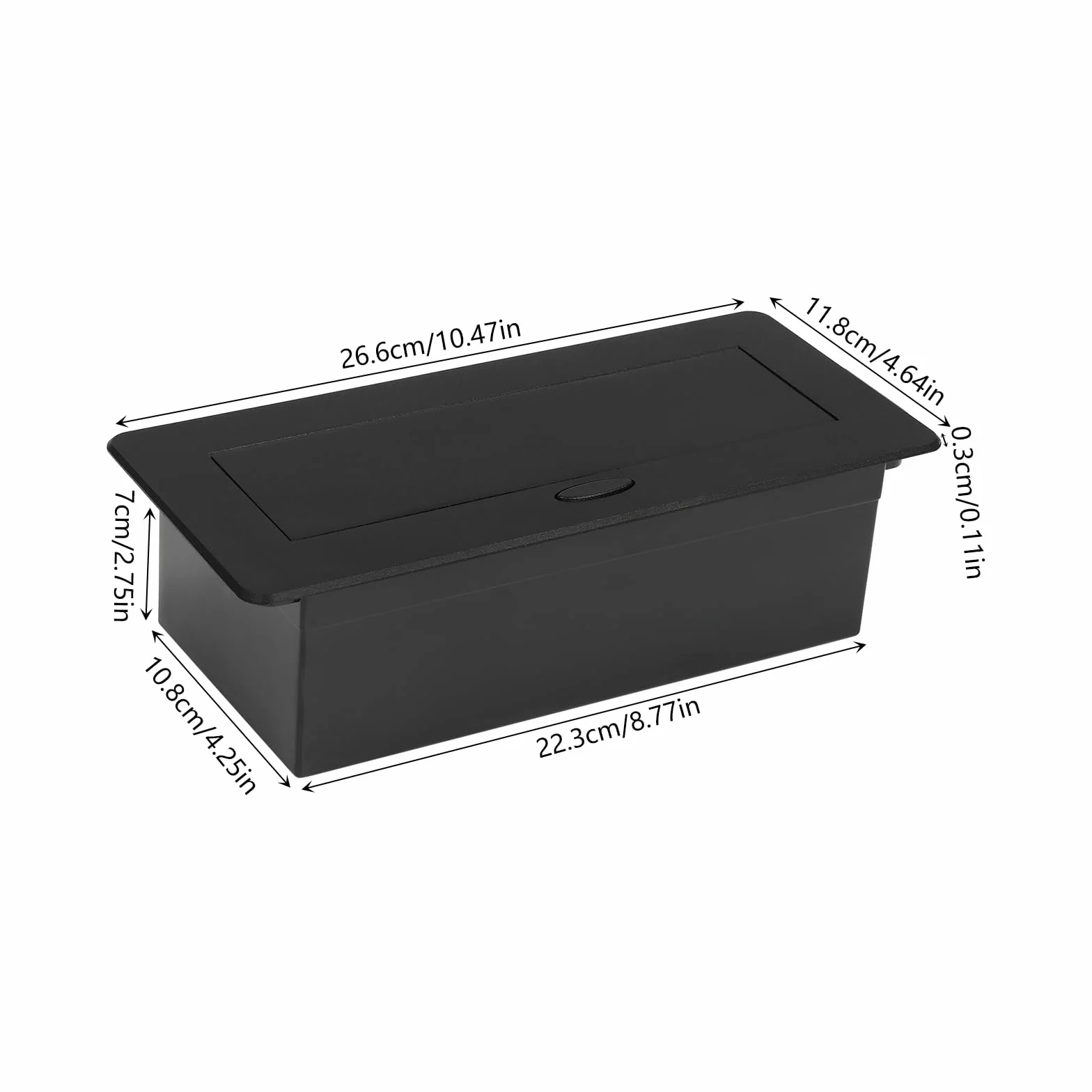 Wysuwana listwa zasilająca, gniazdo wtykowe do zabudowy z USB + typ C Pop Up, gniazdko biurkowe, gniazdko na biurko z 2 gniazdami UE do blatu roboczego, biura (czarna)
