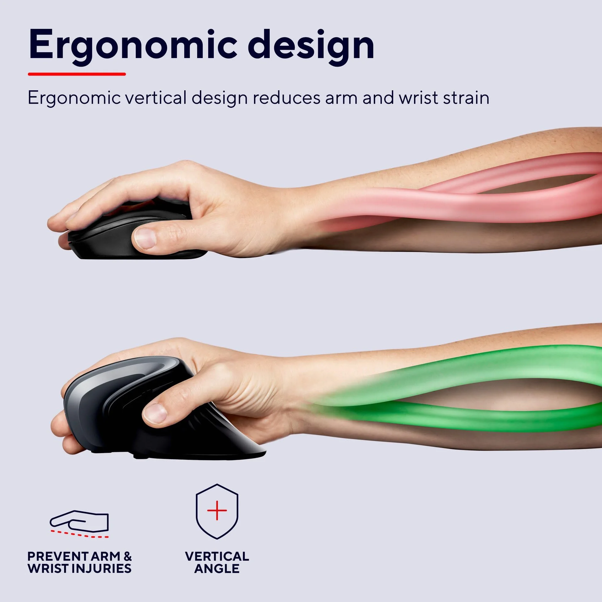 Trust Verro Ergonomiczna mysz radiowa, kąt pionowy 60°, zapobiega ramieniu myszy/łokciu tenisisty (RSI), 800-1600 DPI, 6 przycisków, bezprzewodowa mysz pionowa do komputera i laptopa – czarna