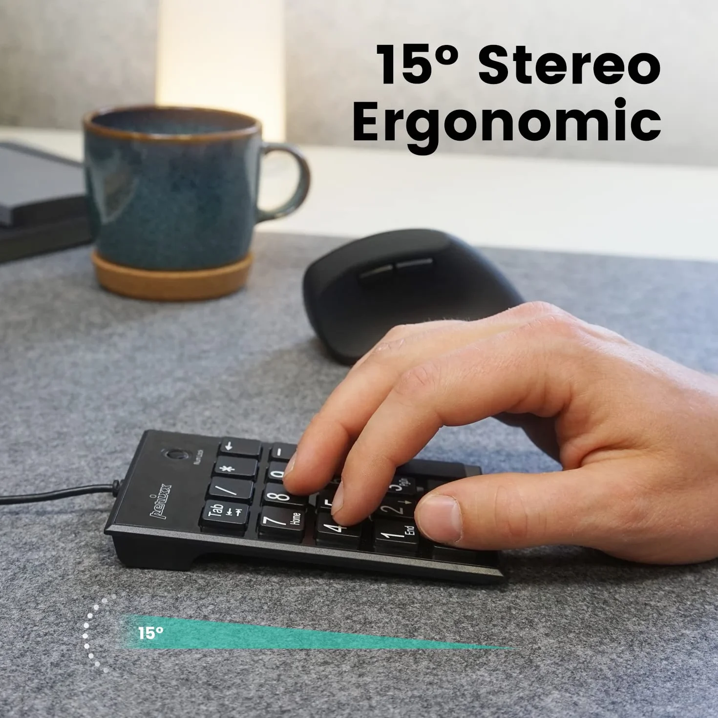 Perixx PERIPAD-202 U USB Nummernblock schwarz