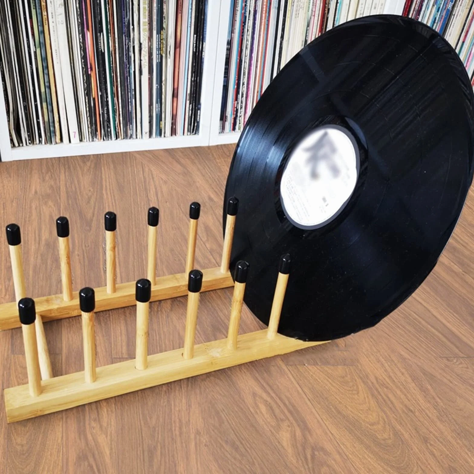 Stojak na odtwarzacz płyt CD i winylu Sto Rack - biurko nizer do płyt 30.5 cm i 17.8 cm - idealny do pokoju muzycznego i wystroju domu
