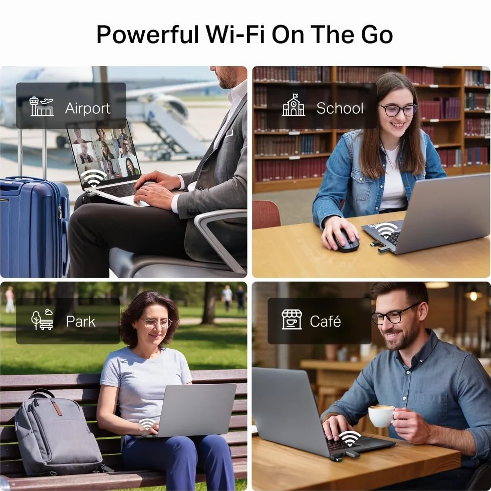 TP-Link Archer TBE400U Wi-Fi 7 pendrive do PC, USB-C/A WLAN adapter BE6500 Tri-Band, MU-MIMO, WPA3, USB 3.0, kompatybilny tylko z Windows 10/11