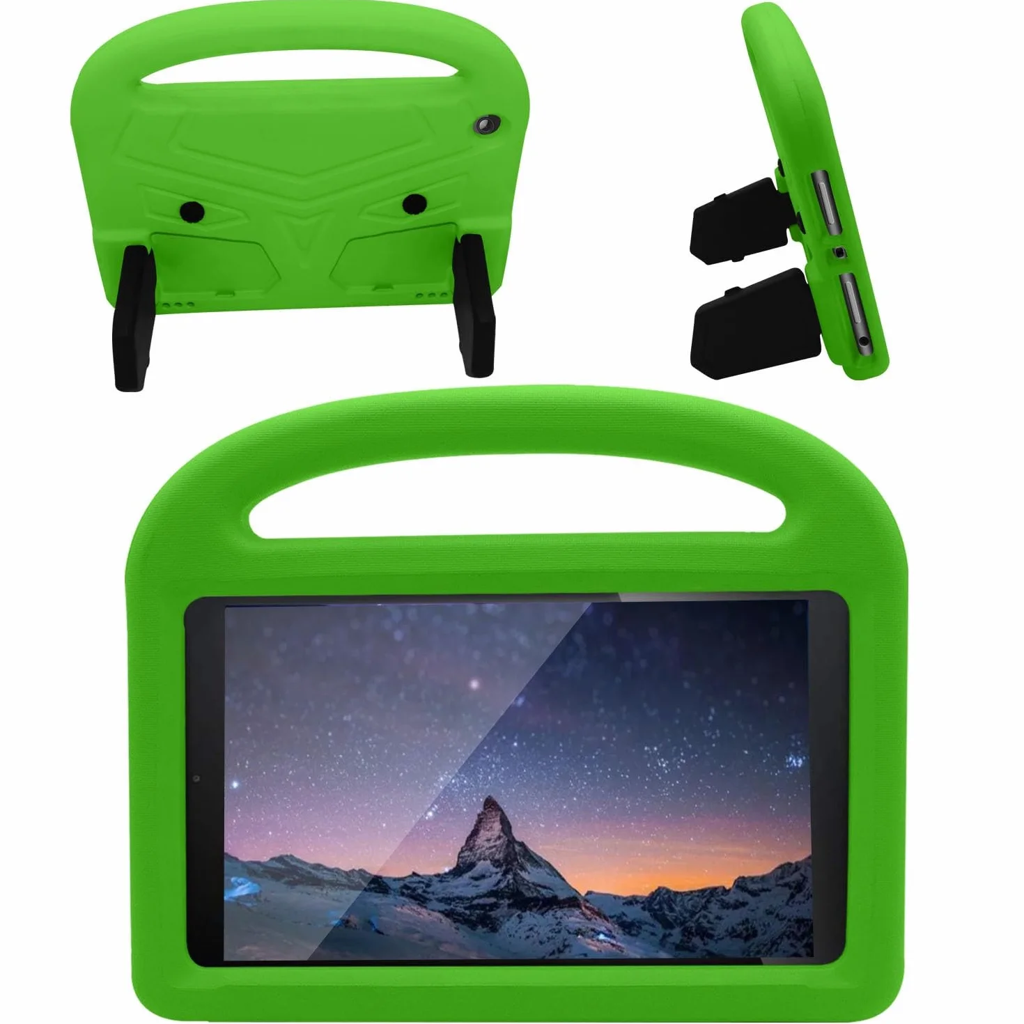 Etui na tablet dla dzieci kompatybilne z Kindle Fire HD 8 Plus (2020) - Wytrzymała, lekka, odporna wstrząsy osłona uchwytu pianki EVA(Ye?il)