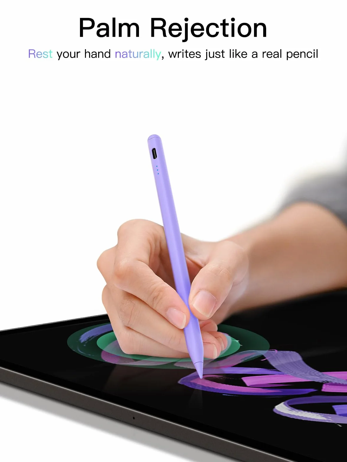 KEEPRO Rysik do iPada 2018-2024 z czułością nachylenia, rysik do iPada kompatybilny z iPad 11/10/9/8/7/6/A16, Mini 7/6/5, Air M4/M3/M2 11"/13"/5/4/3, Pro M5/M4 13"/12.9″/11″