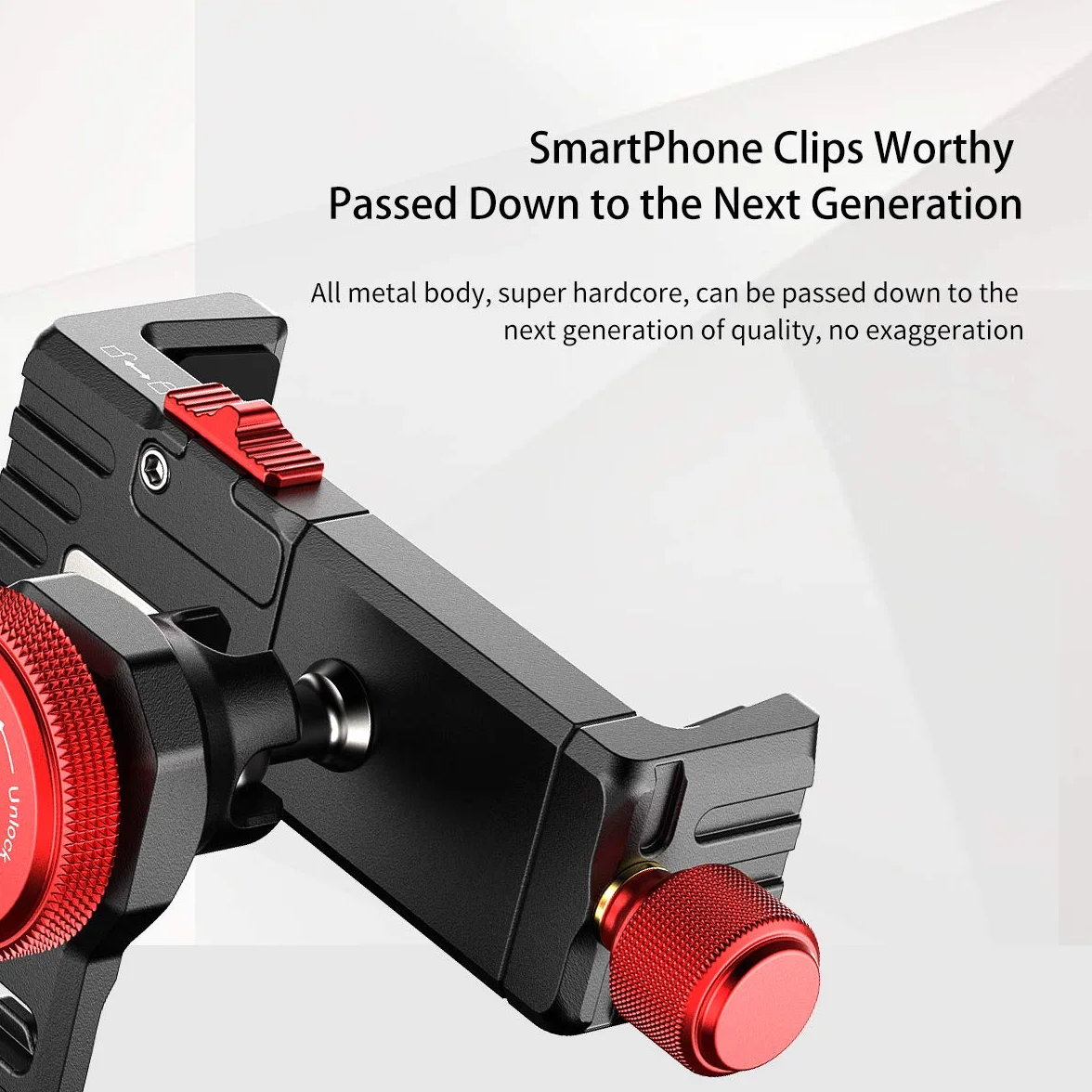 Uchwyt na statyw do telefonu komórkowego, ULANZI ST-14 adapter do montażu na statywie do smartfona, aluminiowy z zimną stopką, zacisk stojaka na telefon komórkowy 360° do iPhone'a 13 12 11 Max Pro