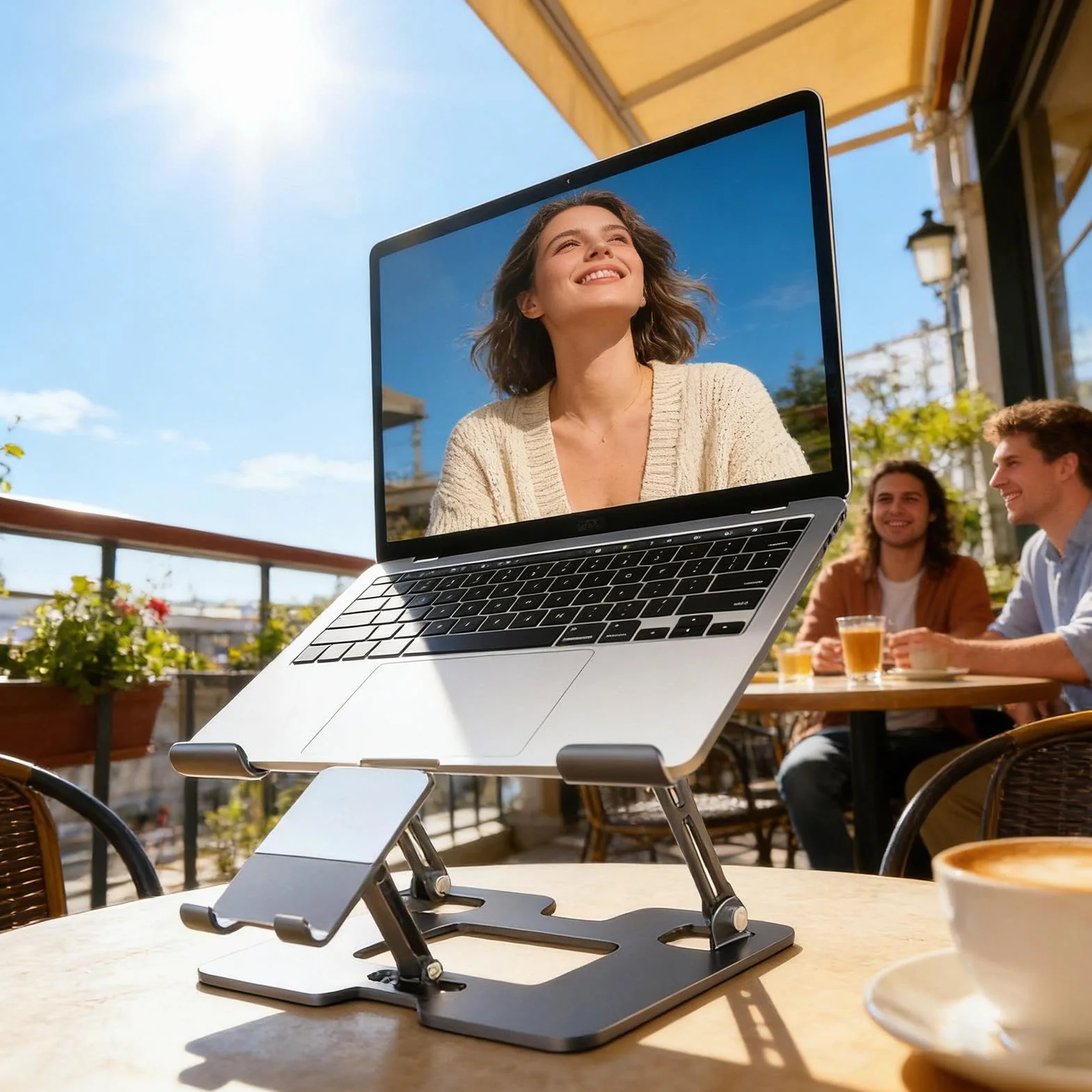 Podstawka Pod Laptop Z Miejscem Na Telefon 5 Pozycji Regulacji Wysokości | Wentylowana Podstawka Chłodząca Do Komputera Do Użytku W Domu Sypialni Do Nauki