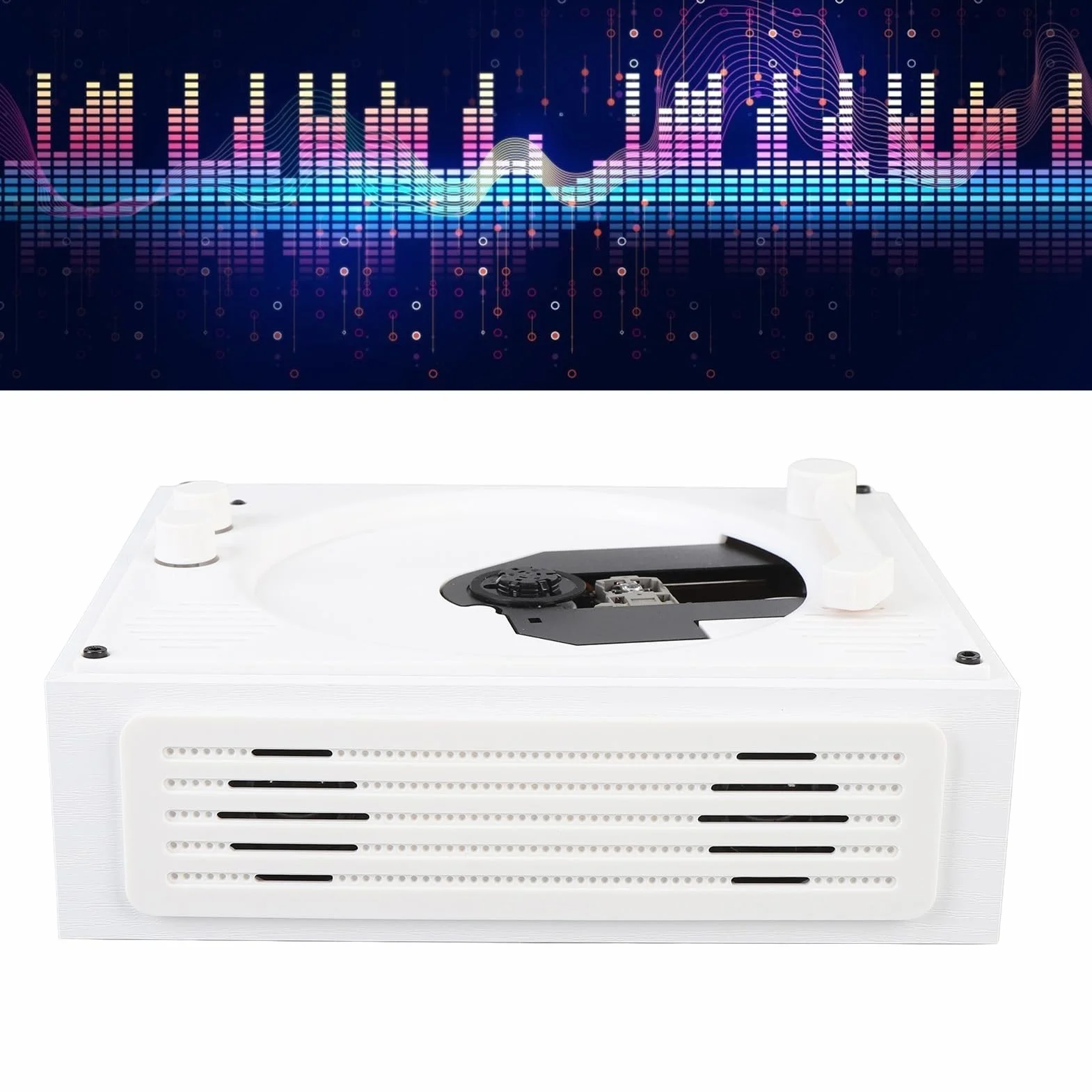 Przenośny Odtwarzacz CD z Bluetooth 5.3, 4000 MAh Odtwarzacz Muzyki Stacjonarnej dla Domu z Wbudowanymi Głośnikami, Zdalne Sterowanie, Obsługuje USB TF Aux Wejście Optyczne