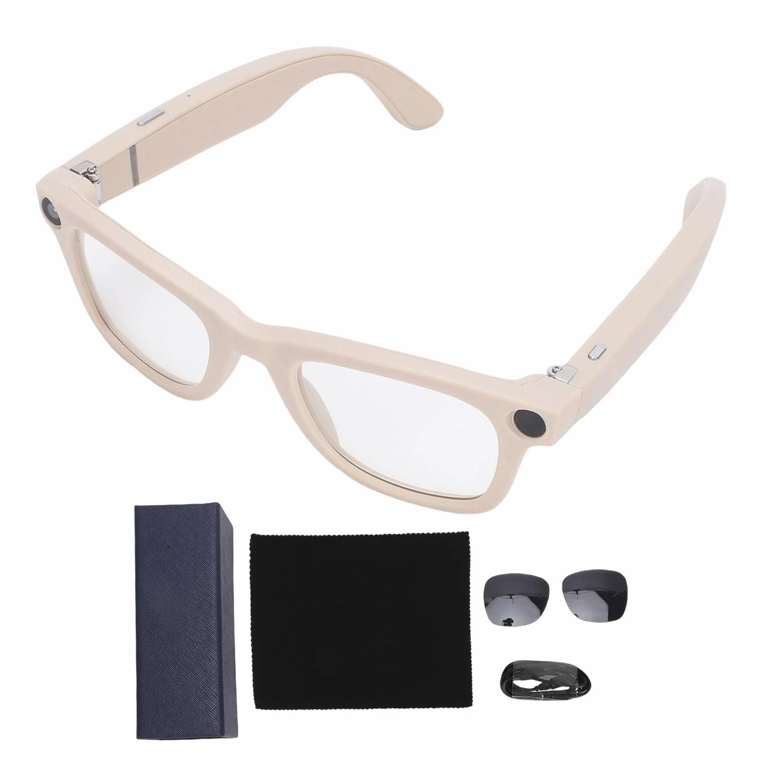 Annadue Tłumaczenie AI Inteligentne Okulary z Czatem GPT i DeepSpeek, 25 Języków Tłumaczenie w Czasie Rzeczywistym Okulary Bluetooth z Rozpoznawaniem zdjęć 1080p, Odtwarzanie Muzyki do