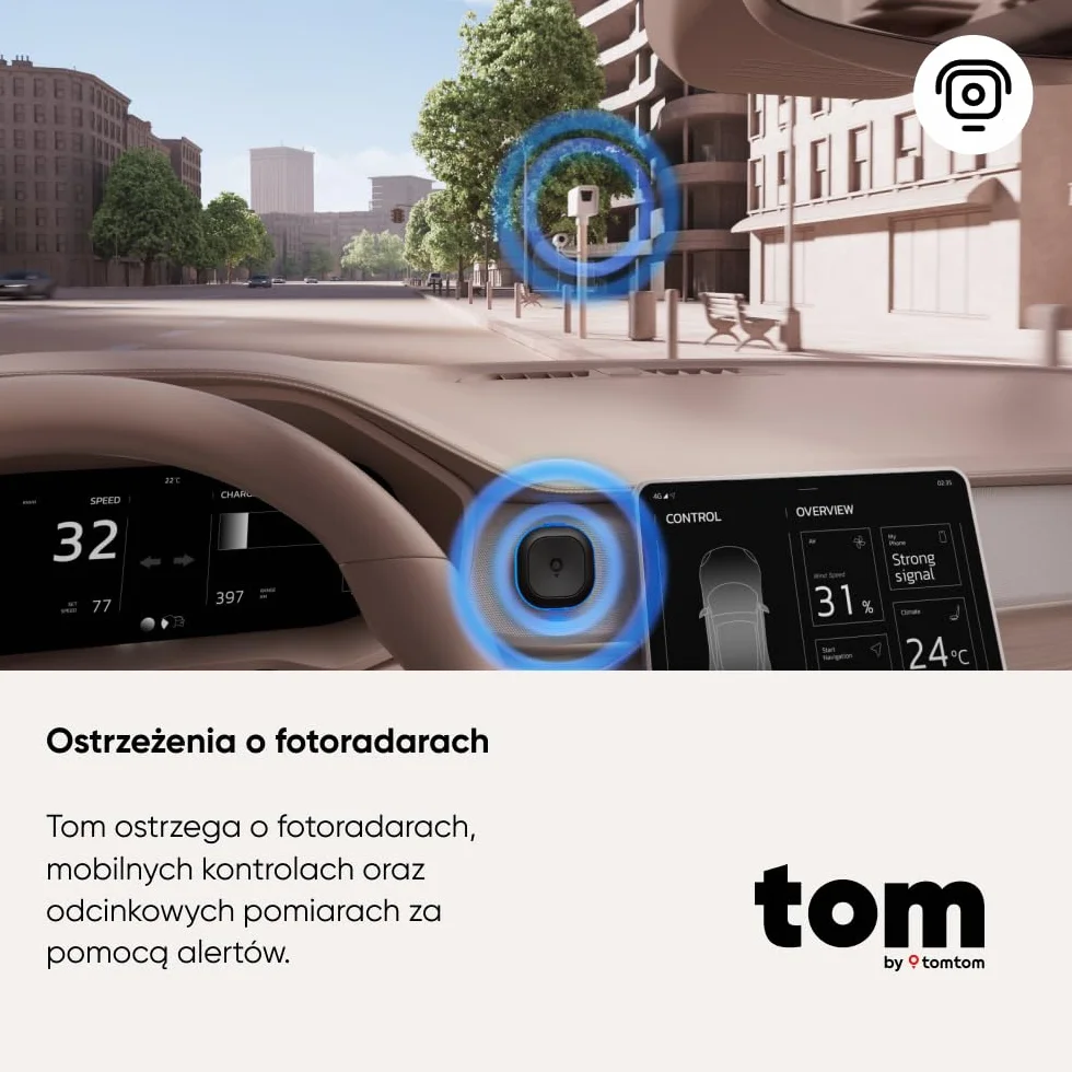 TomTom Antyradar do Samochodu - Bez Abonamentu | Tom by TT Premium Pack