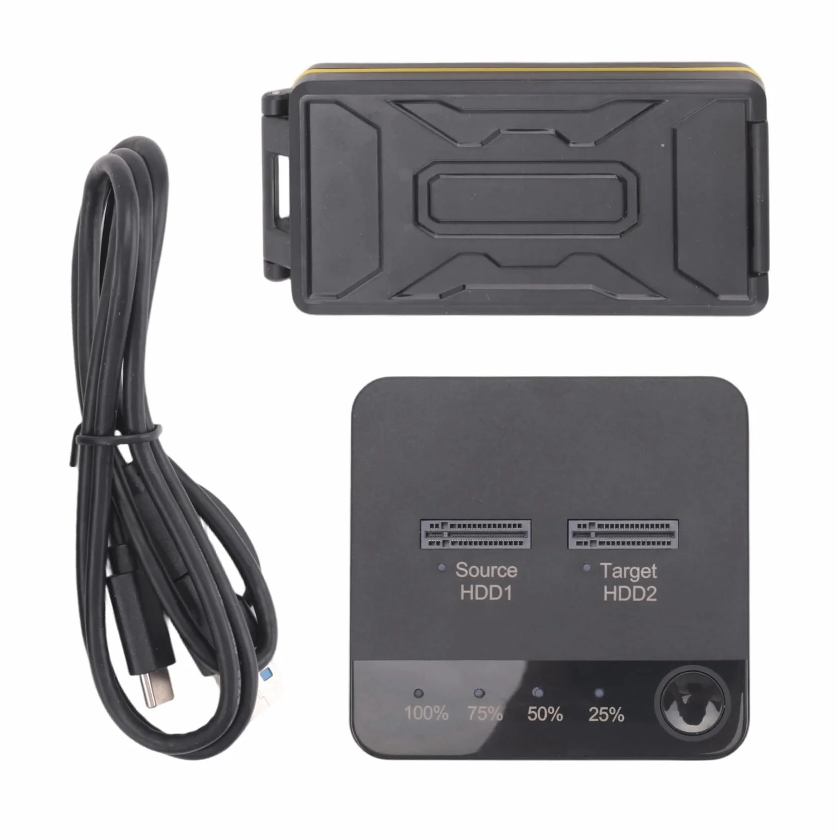2X M.2 Duplicator M.2 Dual Bay SSD Obudowa Zewnętrzna Stacja Dokująca do Dysku Twardego z Klonem dla M2 HDD SSD Reader