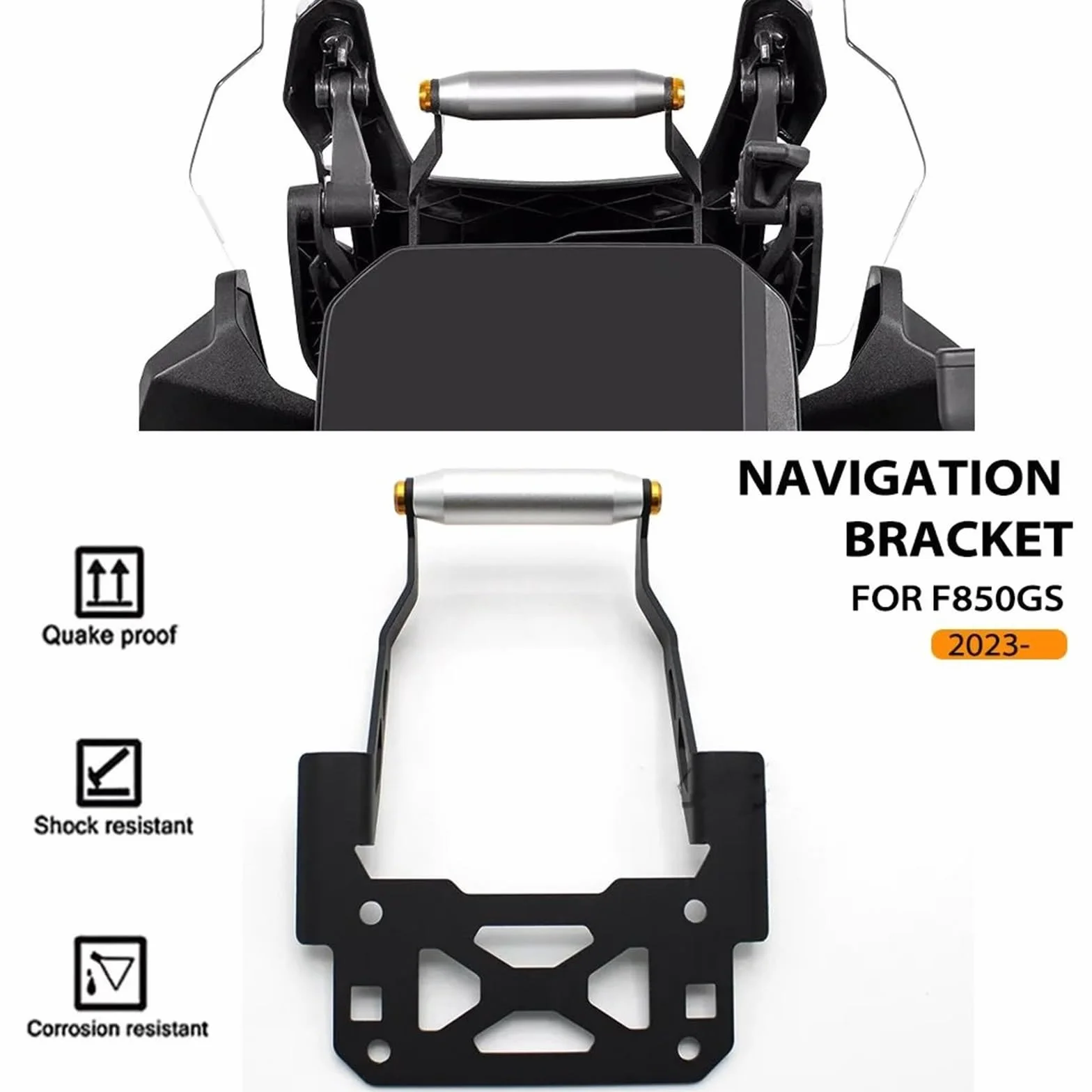 Uchwyt do nawigacji GPS Akcesoria motocyklowe Uchwyt do nawigacji telefonu komórkowego GPS Pasuje do BMW F850GS ADV 2019-2024 Motocyklowy uchwyt do nawigacji(12MM)