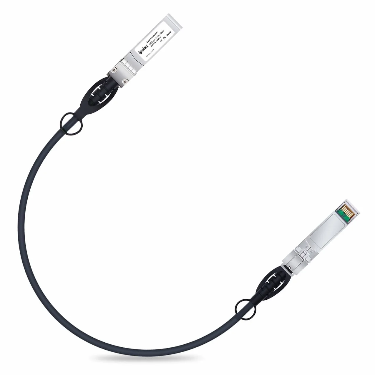ipolex 1 PC 10Gb SFP+ kabel, 10GBASE-CU Direct Attach Copper(DAC) Pasywny kabel Twinax Kompatybilny z Cisco, Ubiquiti UniFi UC-DAC-SFP+, Meraki, Mikrotik i innymi otwartymi przełącznikami. 0,25 m/0,82
