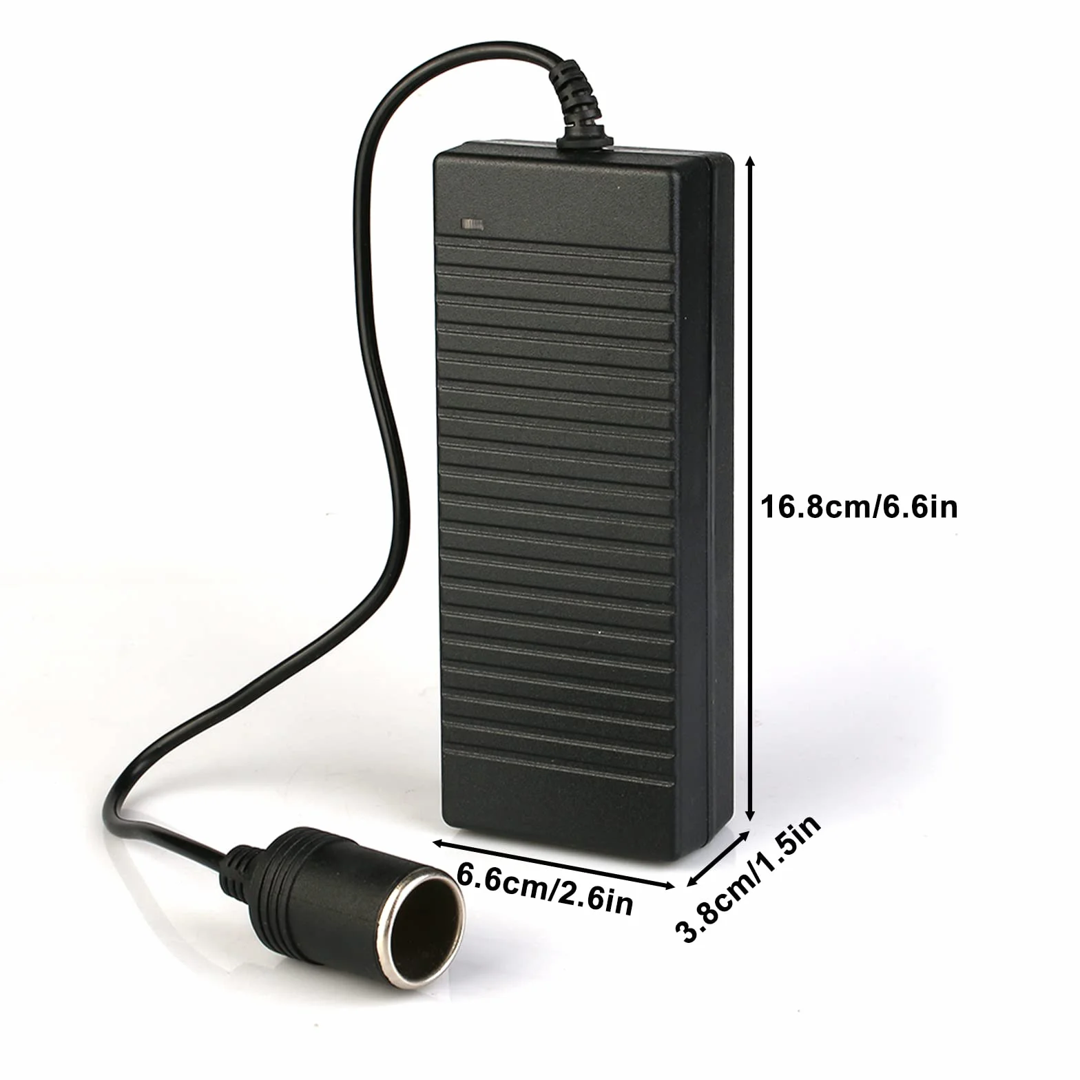 Adapter sieciowy do samochodu - adapter do lodówki, konwerter prądu z gniazdem zapalniczki samochodowej 220 V na 12 V/10 A, przetwornica napięcia, odkurzacz do lodówki, adapter