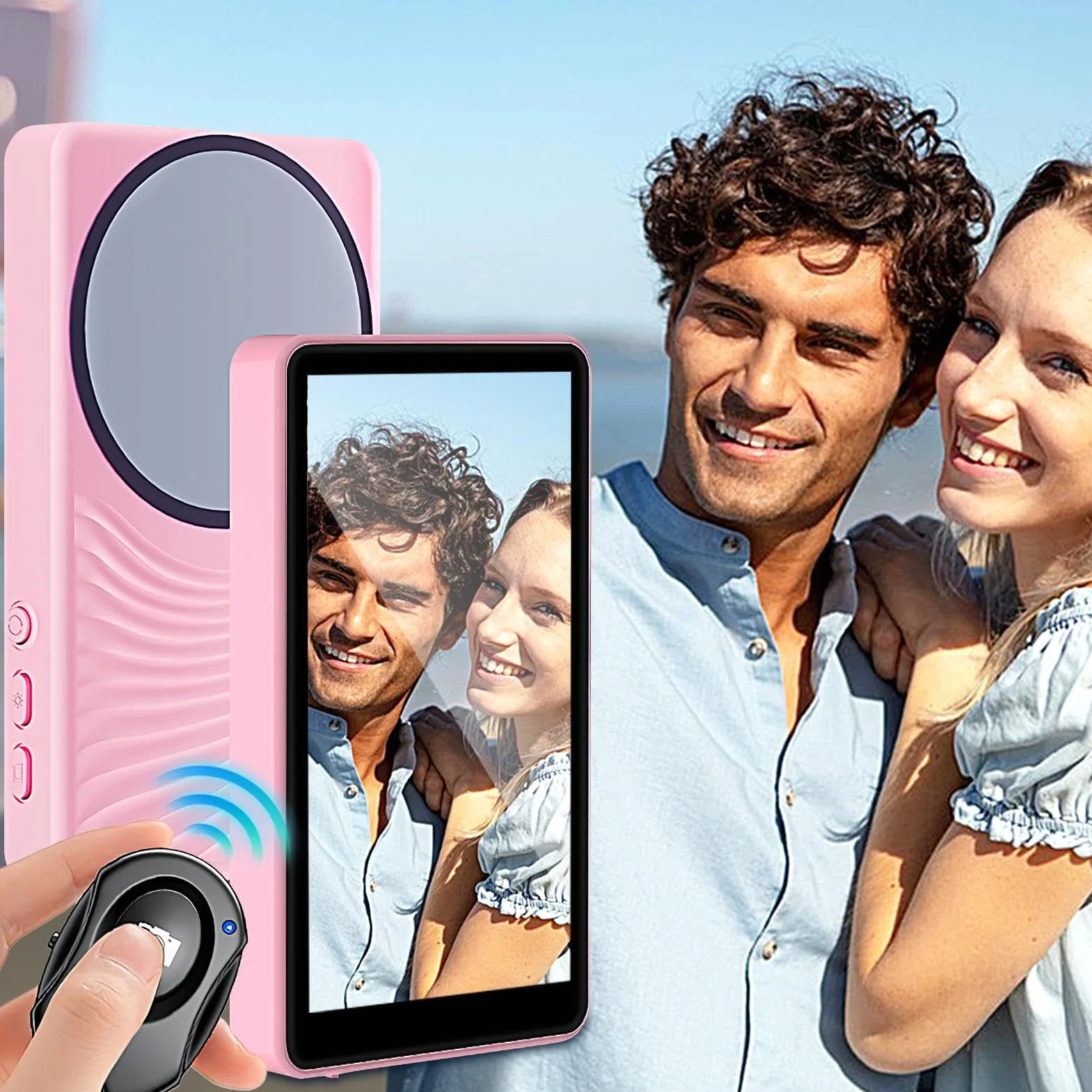 Monitor do Selfie Monitor Selfie Z Tyłu Aparatu Do Streamingu Na Żywo | Przenośne Akcesoria do Smartfonów do Nagrywania Wideo, Robienia Zdjęć, Streamingu na Żywo i Tworzenia Vlogów