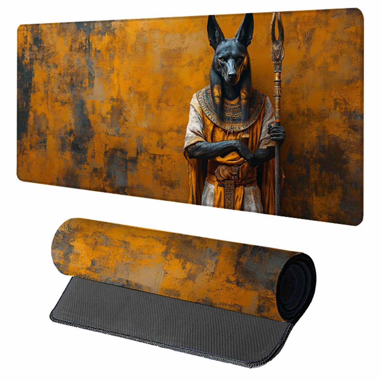 Mata na biurko dla psa, podkładka pod mysz XXL 1600 x 800 x 3 mm, podkładka pod mysz do gier poprawia dokładność i szybkość, akcesoria dla graczy, do biura, żółta 9-5100