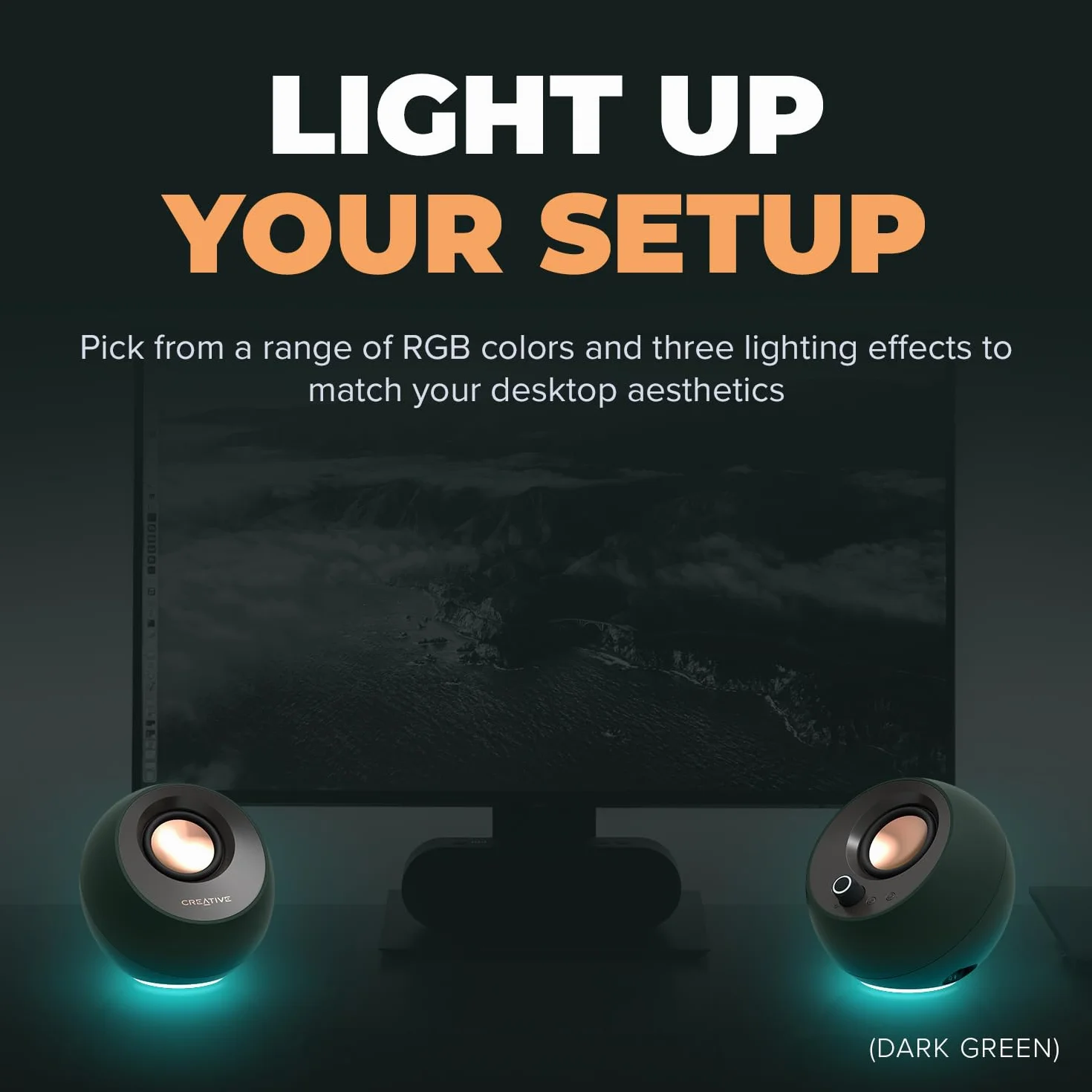 CREATIVE Pebble Pro (biały) głośniki komputerowe 2.0 USB-C z podświetleniem RGB