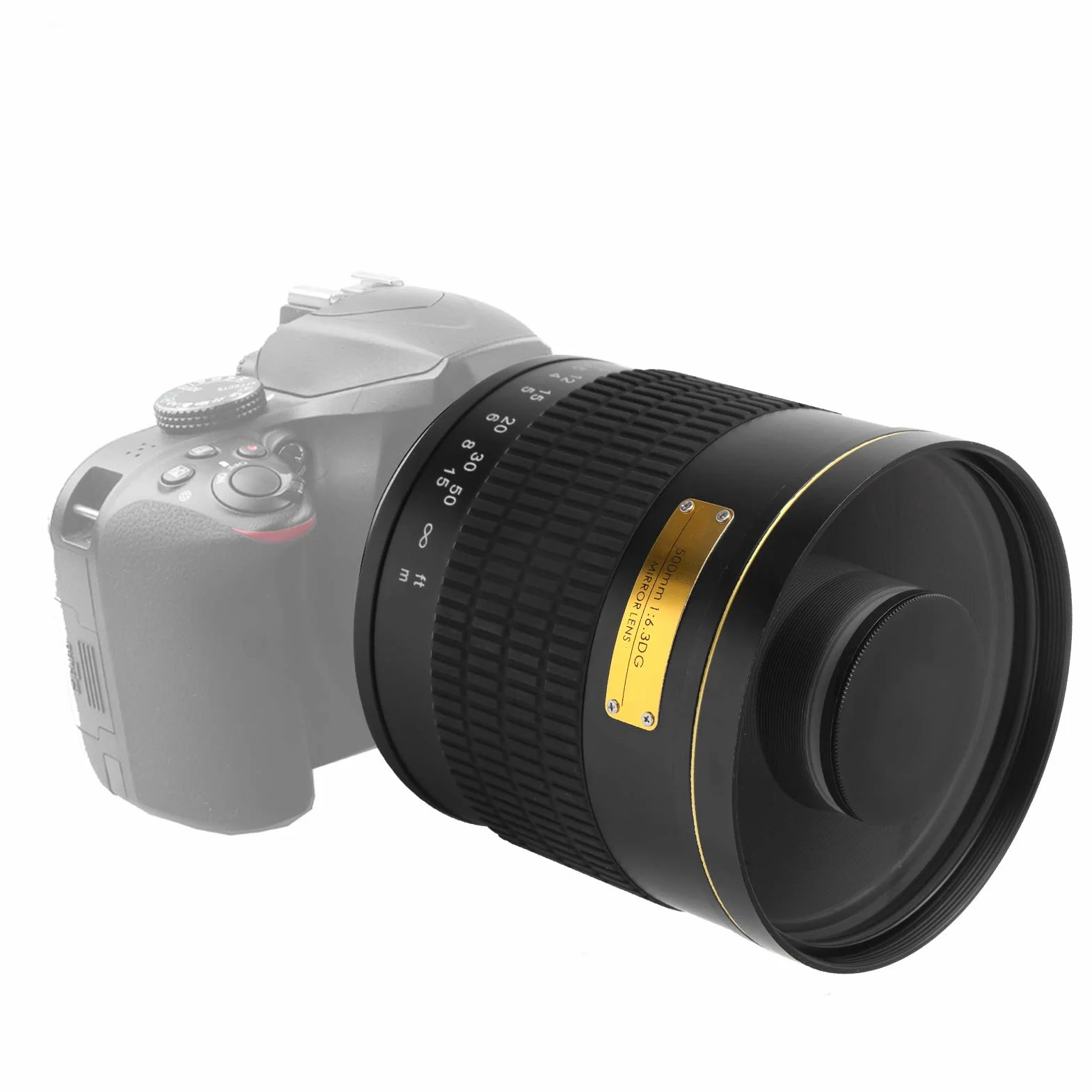 Teleobiektyw Lustrzany 500 Mm F6,3 do Aparatu z Mocowaniem EF, Lekka Konstrukcja Zapewniająca wygodę Użytkowania, Obiektyw z ręczną regulacją Ostrości do Fotografowania Owadów i Turystyki