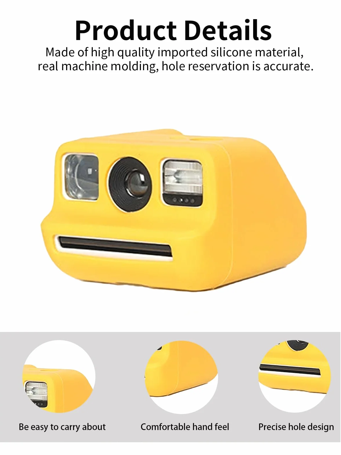 Etui do Polaroid Go Generation 2, przyjazne dla środowiska etui ochronne z trwałego materiału, praktyczne etui podróżne z precyzyjnymi wycięciami, odporne na uderzenia i pyłoszczelne etui na