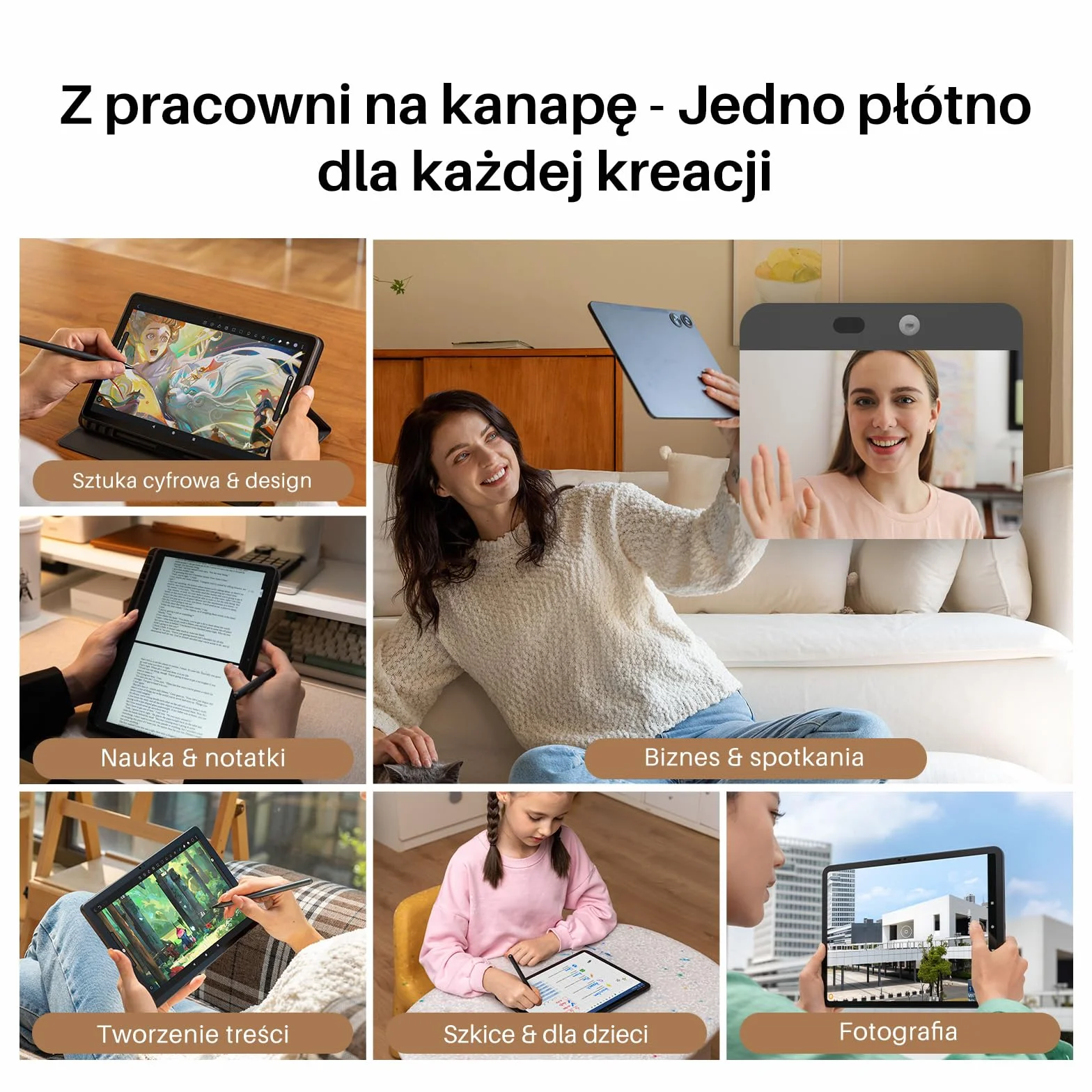 HUION Kamvas Slate 13 - Tablet Graficzny z Ekranem (bez PC), 12,7" 2K QHD, Rysik H-Pencil, Android 14 (8GB+256GB), WiFi, Bateria 10000mAh, Samodzielny Tablet do Rysowania z Funkcją Multi-Window