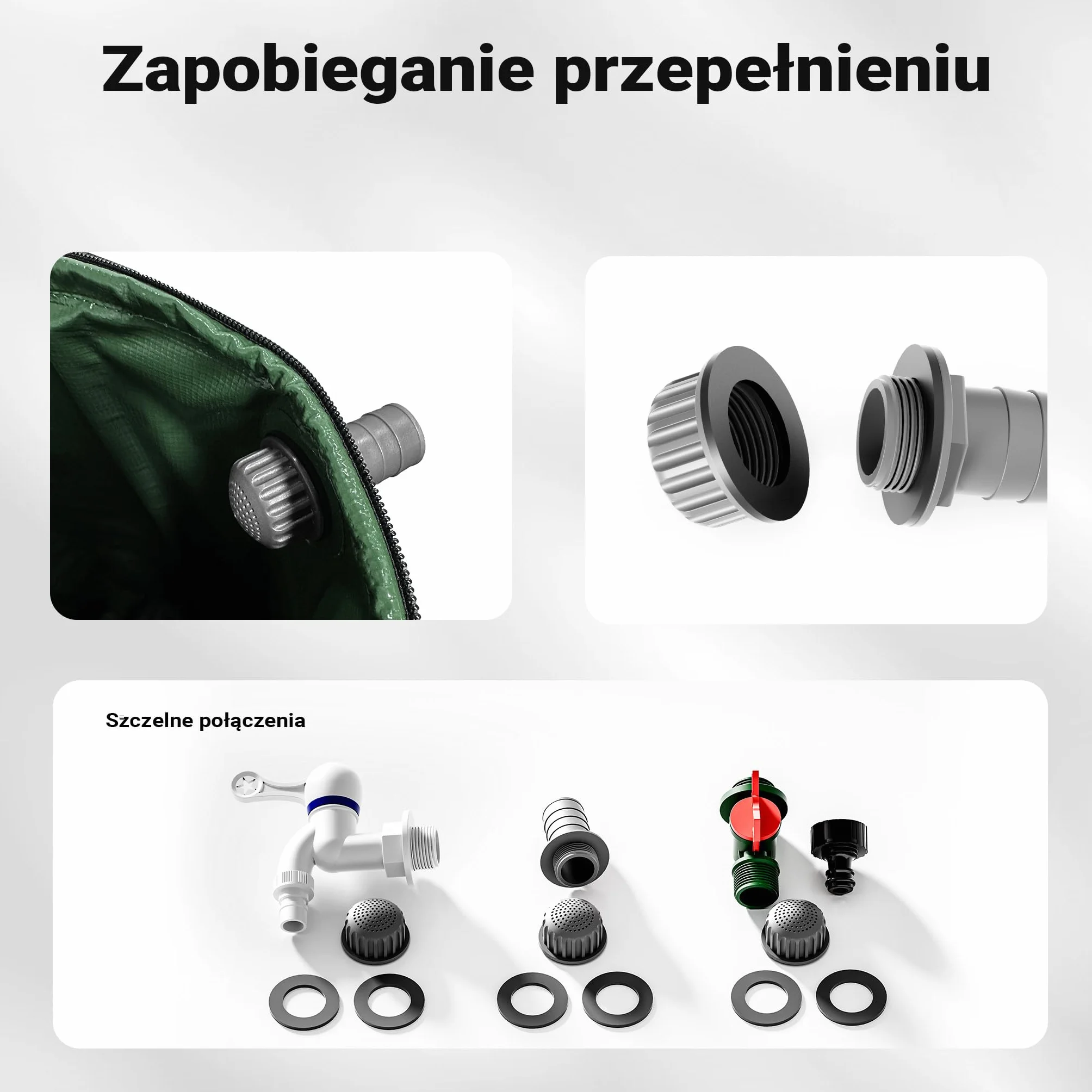 Wiltec Beczka składana na deszczówkę 100L 40x78cm PVC 1000D z kranem
