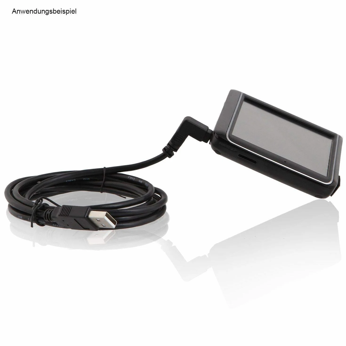 Wicked Chili USB 2.0 Hi-Speed kabel transmisji danych mini USB kątowy 90° 180 cm czarny