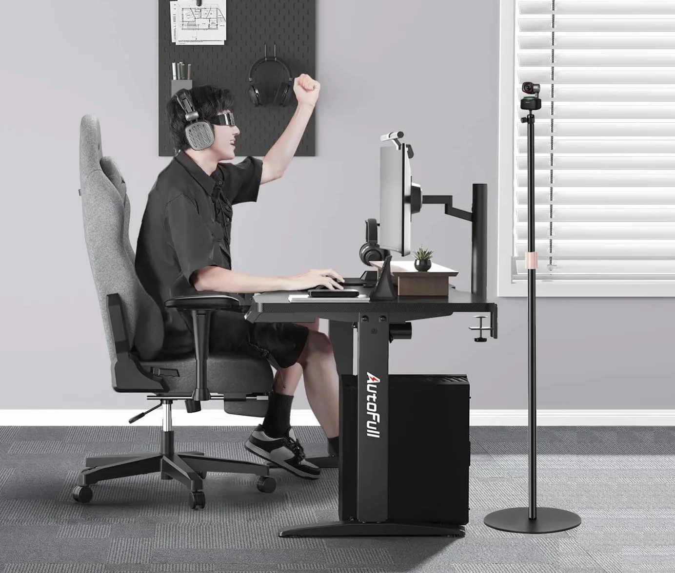 Stojak na kamerę internetową 160 cm kompatybilny z OBSBOT Tiny 2/ Tiny SE/Meet-2-4K/Meet SE/Meet SE/Meet Webcams
