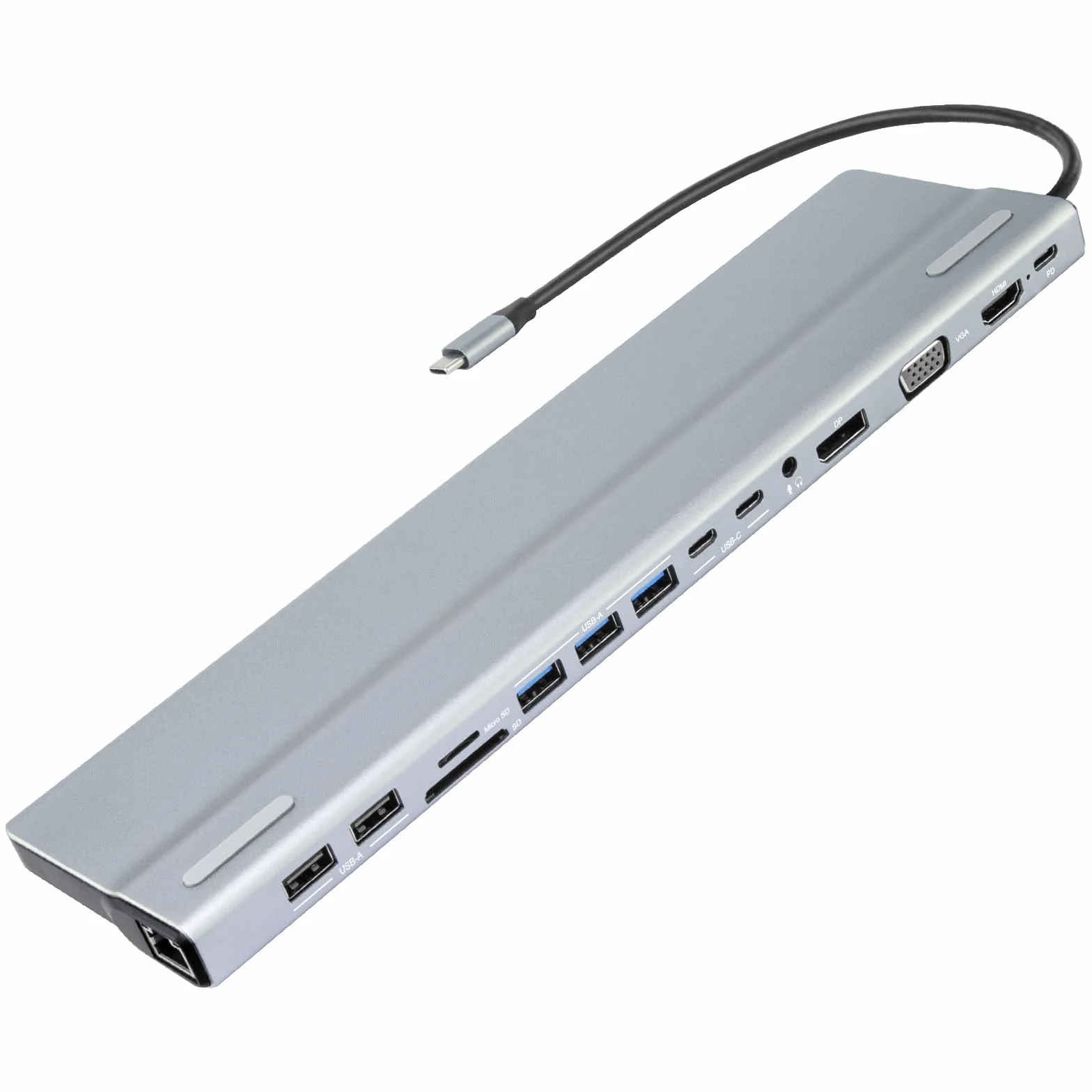 Stacja dokująca USB C 15 w 1, stacja dokująca 3 monitory z HDMI/DP/VGA, Ethernet, USB, SD/TF, gniazdo, stacja dokująca do laptopa PS4, Xbox, Switch, iPhone i innych (1501P)