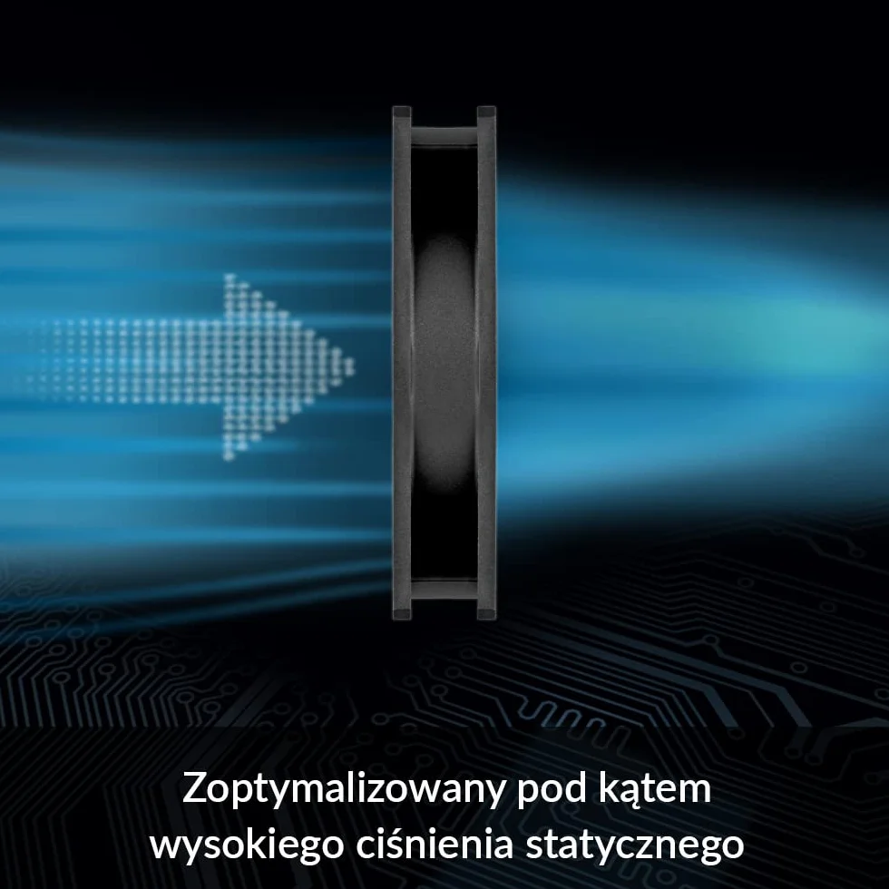 ARCTIC P14 - Wentylator PC, 140 mm wentylator obudowy zoptymalizowany pod kątem ciśnienia statycznego, wentylator obudowy, 1700 rpm - Czarny