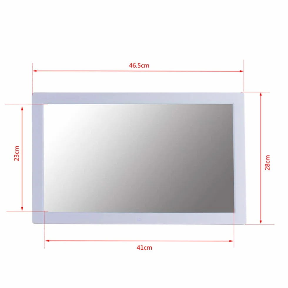 Ramka na zdjęcia 47 cm, elektroniczny album fotograficzny o wysokiej rozdzielczości, odtwarzacz reklamowy o wysokiej rozdzielczości, odtwarzacz wideo (kolor czarny)