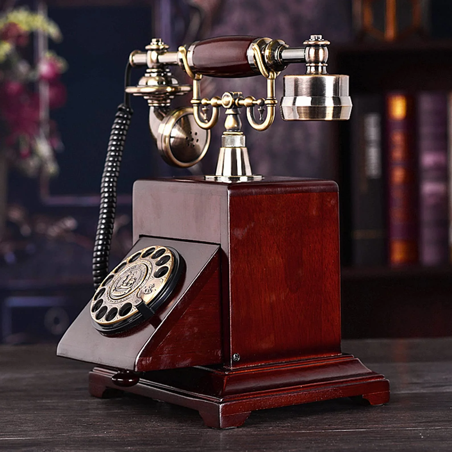 WangXLDD Telefon stacjonarny na biurko w stylu vintage, wielofunkcyjny telefon domowy, telefon retro vintage do domu / hotelu / biura (#2)