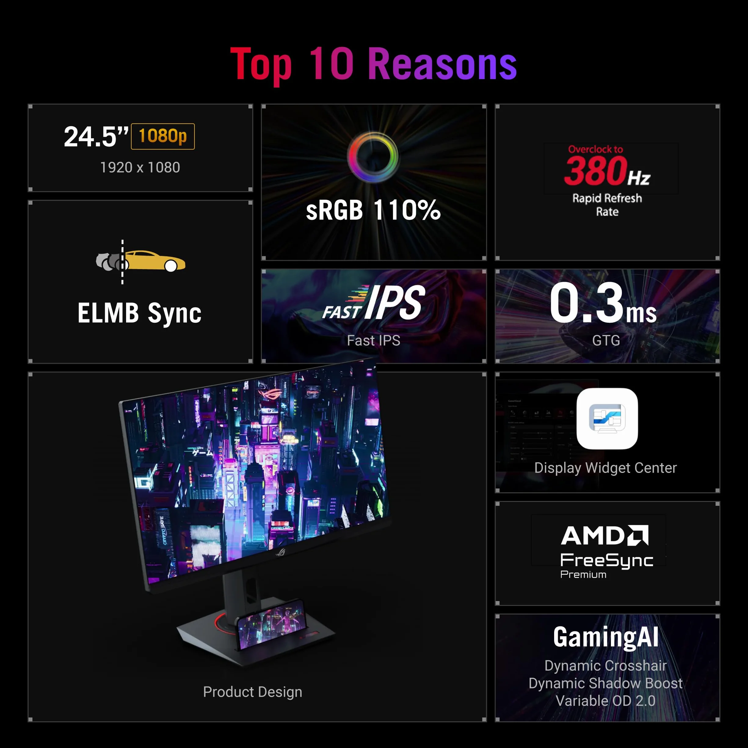 ASUS ROG Strix XG259QNS - Monitor LED - Gaming - 63,5 cm (25")