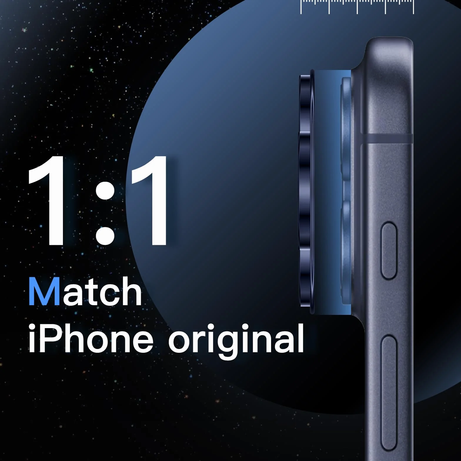 JETech Osłona Obiektywu Aparatu iPhone 17 Pro Max 6,9 Cala 9H Szkło Hartowane Matowe Metalowa Płytka