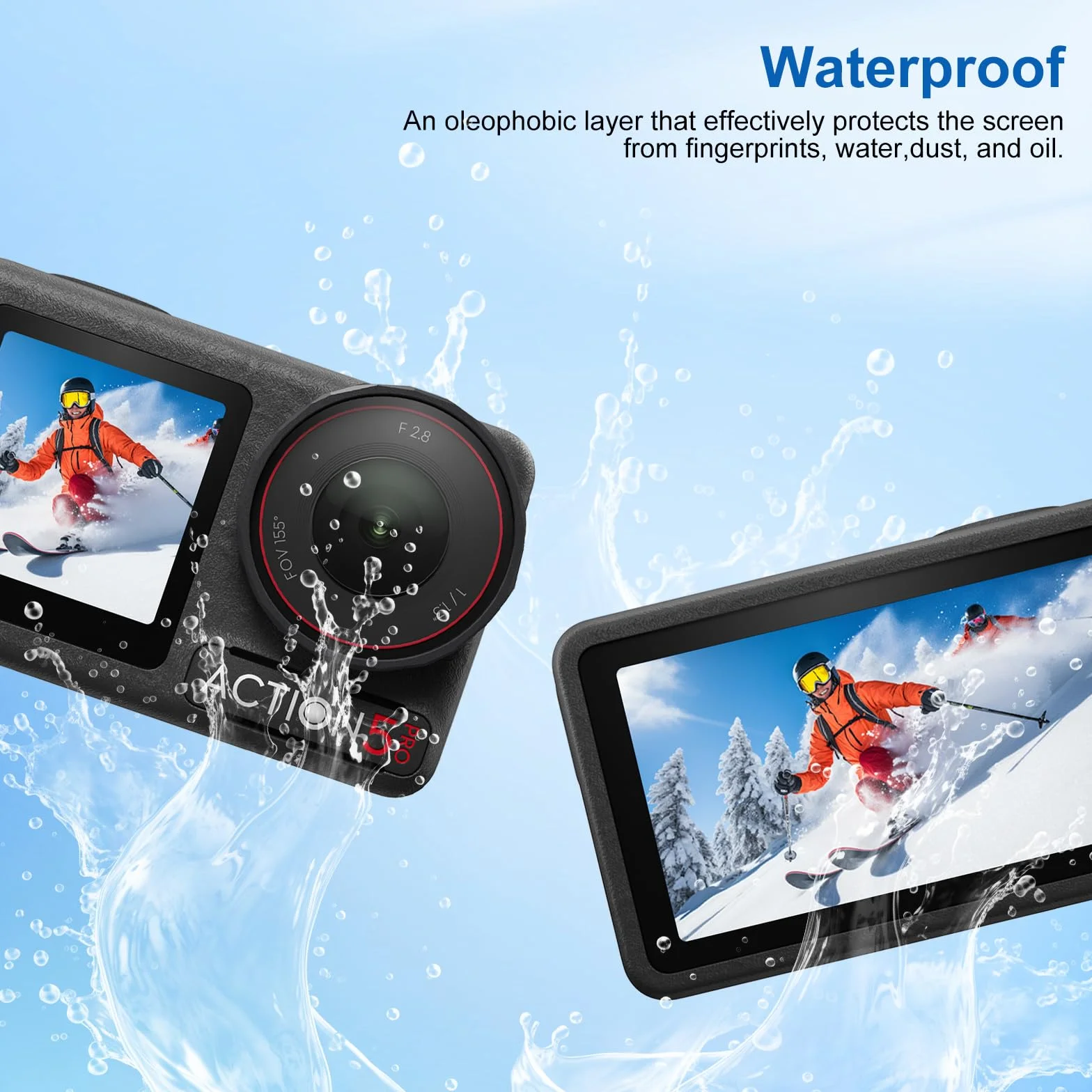 3 zestawy folii ochronnej na wyświetlacz do DJI Osmo Action 5 Pro z silikonową osłoną obiektywu, Ultra HD, twardość 9H, odporna na zarysowania, zabezpieczona przed pęcherzami