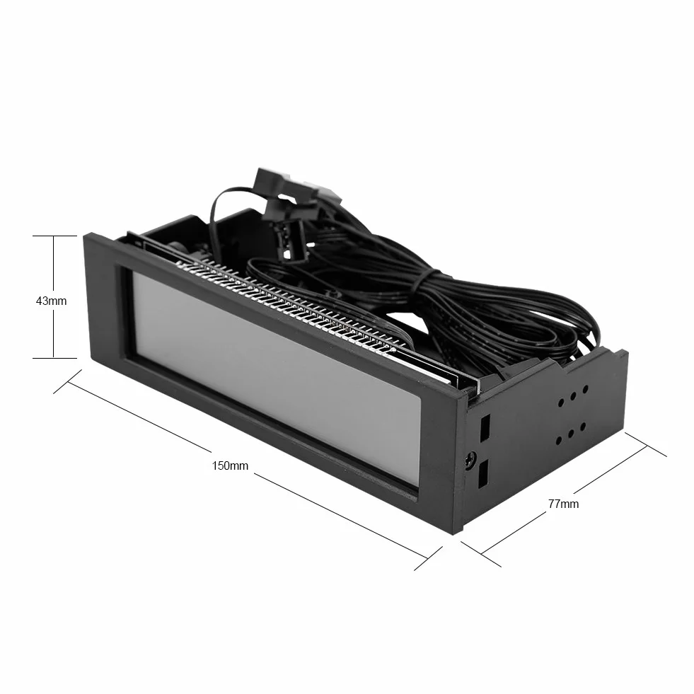 Kontroler Wentylatora 5.25 Sterowanie Prędkością Wentylatora PC 5-kontroler Prędkości Wentylatorów Czujnik Temperatury Procesora z Dużym Wyświetlaczem LCD do Chłodzenia Komputera – Tryby