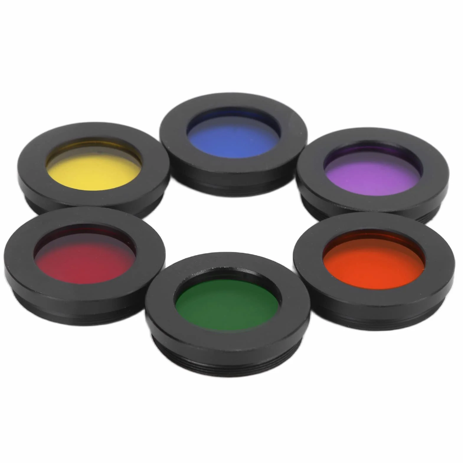 Topiky Zestaw filtrów okularowych do teleskopu astronomicznego 6 w 1, 31,7 mm, planety i filtr mgławicy, żółty/pomarańczowy/czerwony/zielony/niebieski/fioletowy