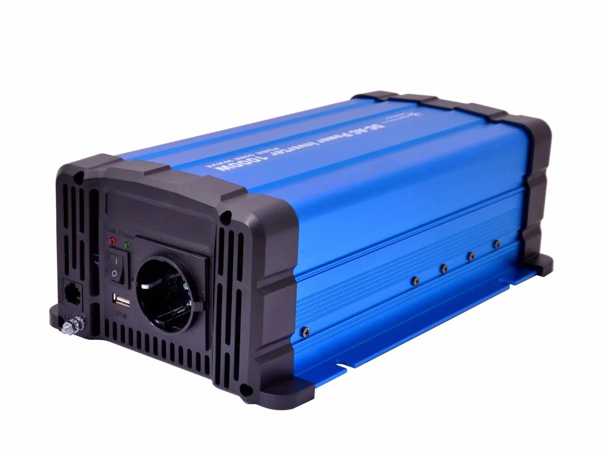solartronics Przetwornica napięcia FS1000DR 12 V 1000 W czysty sinus niebieski inwerter