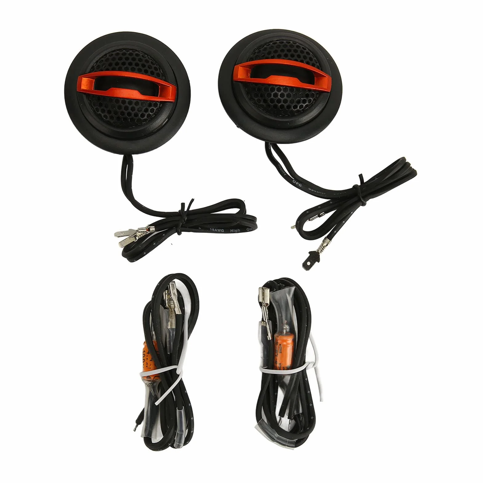 Głośniki Wysokotonowe do Car Audios, 150W 4Ω 2-kanałowy Głośnik Wysokotonowy HiFi Sound z miękką kopułką i podstawą Tuby, Kompaktowy Głośnik Wysokotonowy z Wbudowanym Kondensatorem