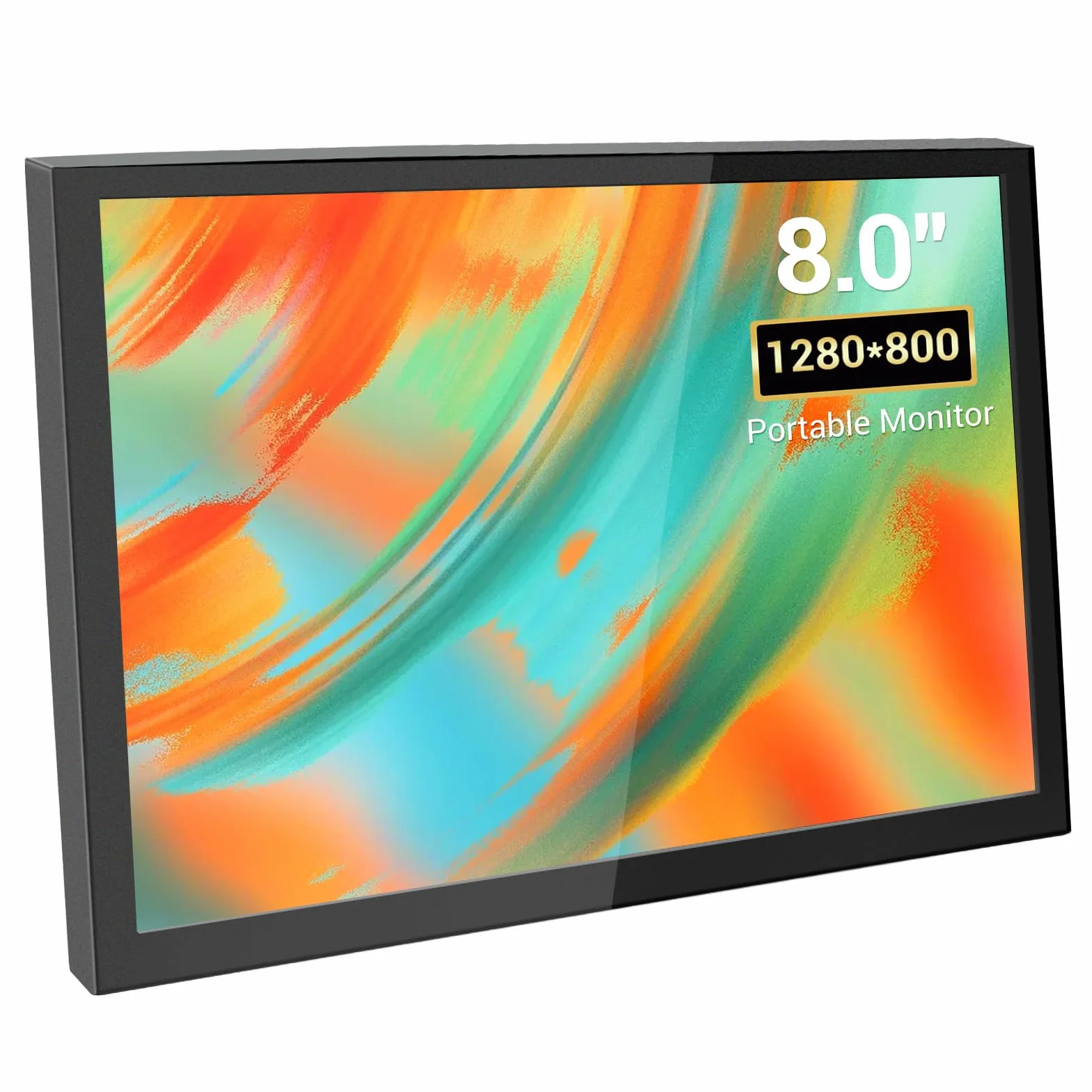 Mini monitor 8-calowy, mały ekran HDMI, rozdzielczość 1280 x 800, przenośny monitor do laptopa PC, kompatybilny z konsolami do gier Raspberry Pi