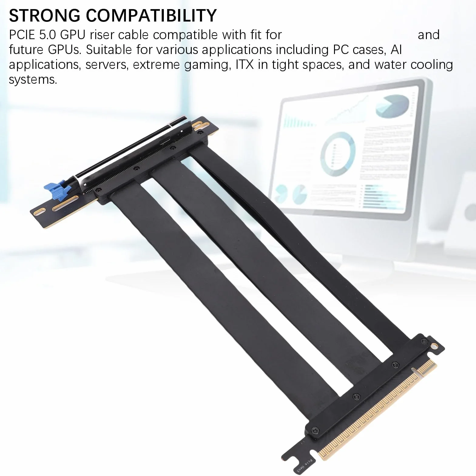 Yctze Kabel PCIE 5.0 GPU Kabel PCIE 5.0 Pasuje do RTX4900 RX7900XTX Karty Graficznej GPU PCI 16X 128 GB/Kompatybilna Karta Elektronika/Komputery i Akcesoria/Komputer