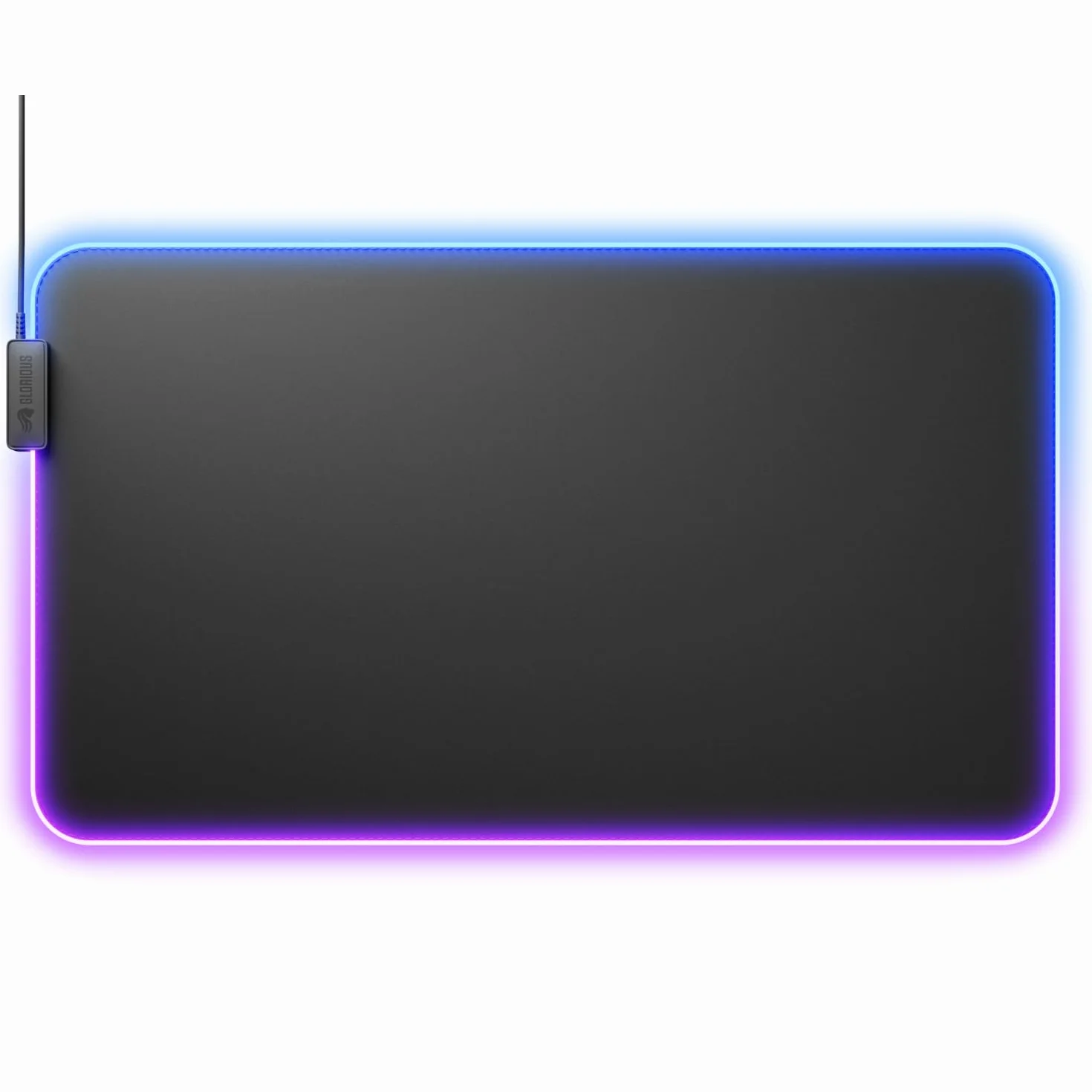 Glorious Gaming GMP 2 GLED XL Extended – podkładka pod mysz XL z dwustrefowym podświetleniem RGB, bezszwową krawędzią InfiniGlow, powierzchnią premium i gumowym spodem (615 x 355 x 3 mm)