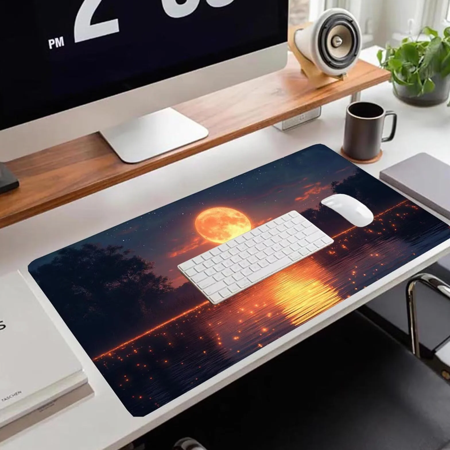 Gamingowa podkładka pod mysz 1200 x 600 x 3 mm, XXL, wodoszczelna, odporna na ścieranie, z przyszytymi krawędziami, podkładka na biurko, poprawia prędkość i precyzję, do komputera, laptopa, komputera