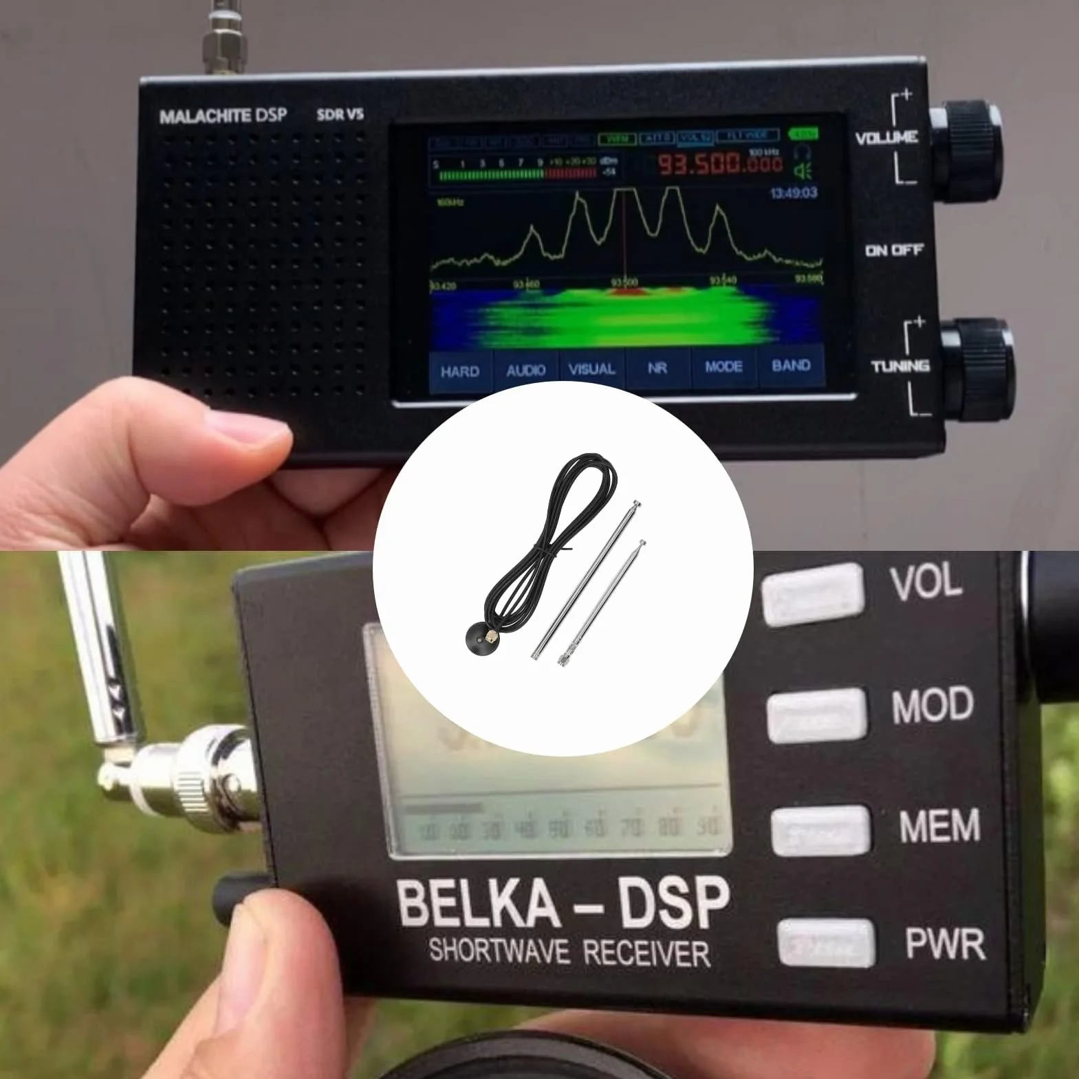 Antena odbiornika SDR 0,1 MHz do 1,7 GHz SDR odbiornik pełnozakresowy antena odbiornik radiowy SDR obsługuje antenę TCXO Odbiornik SDR do monitora dronów